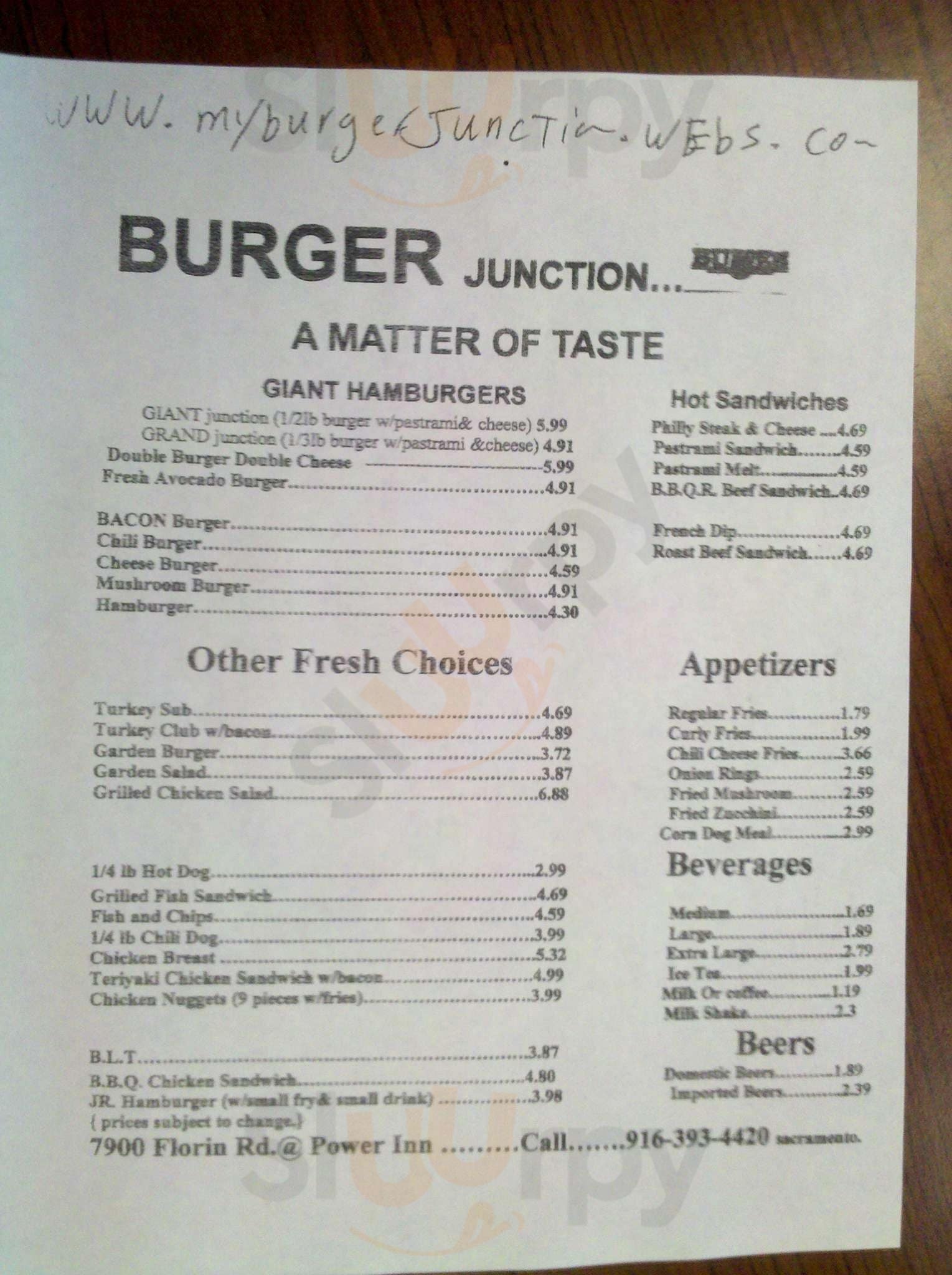 Burger & Chaat Junction (halal) Sacramento Menu - 1