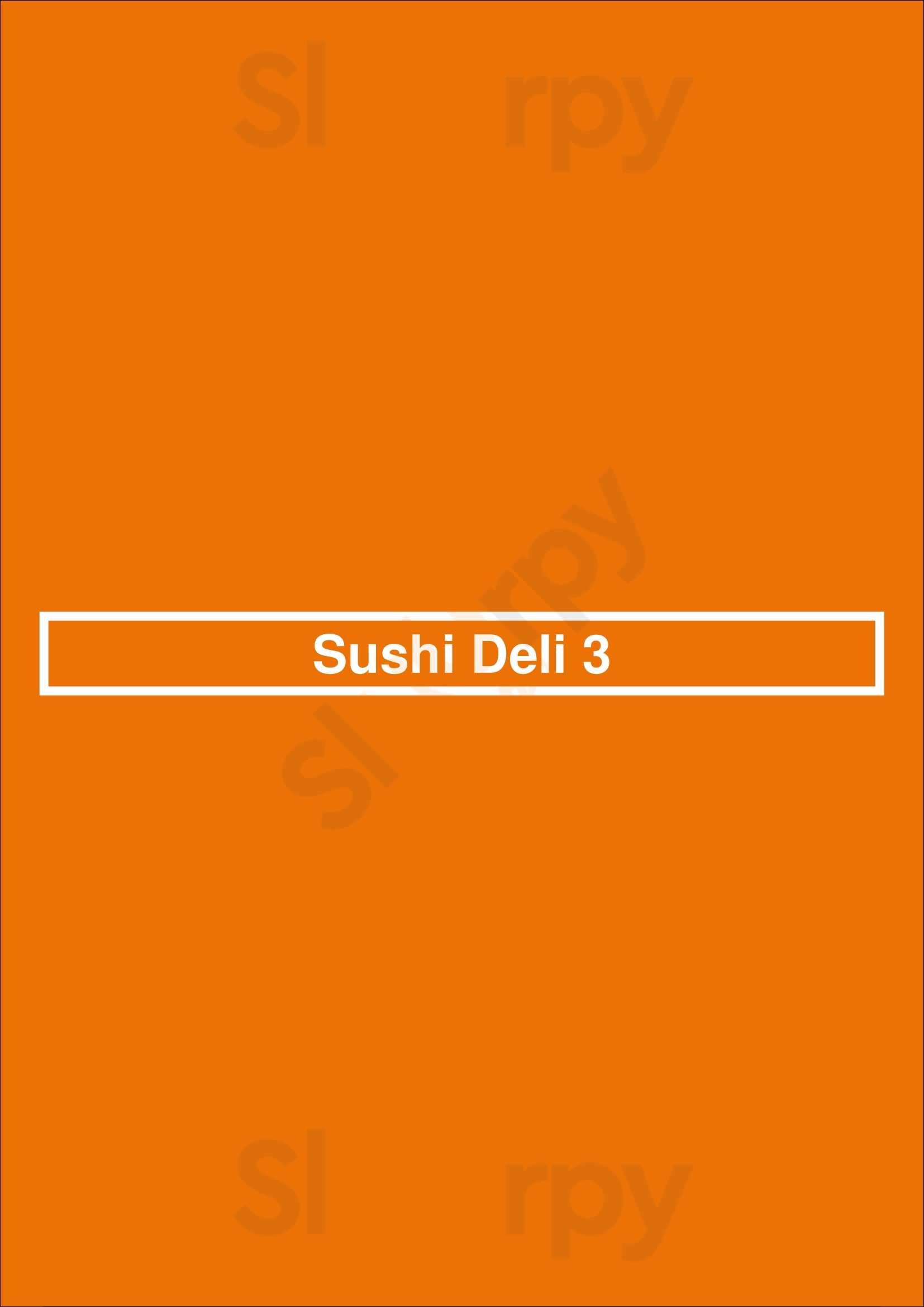 Sushi Deli 3 San Diego Menu - 1