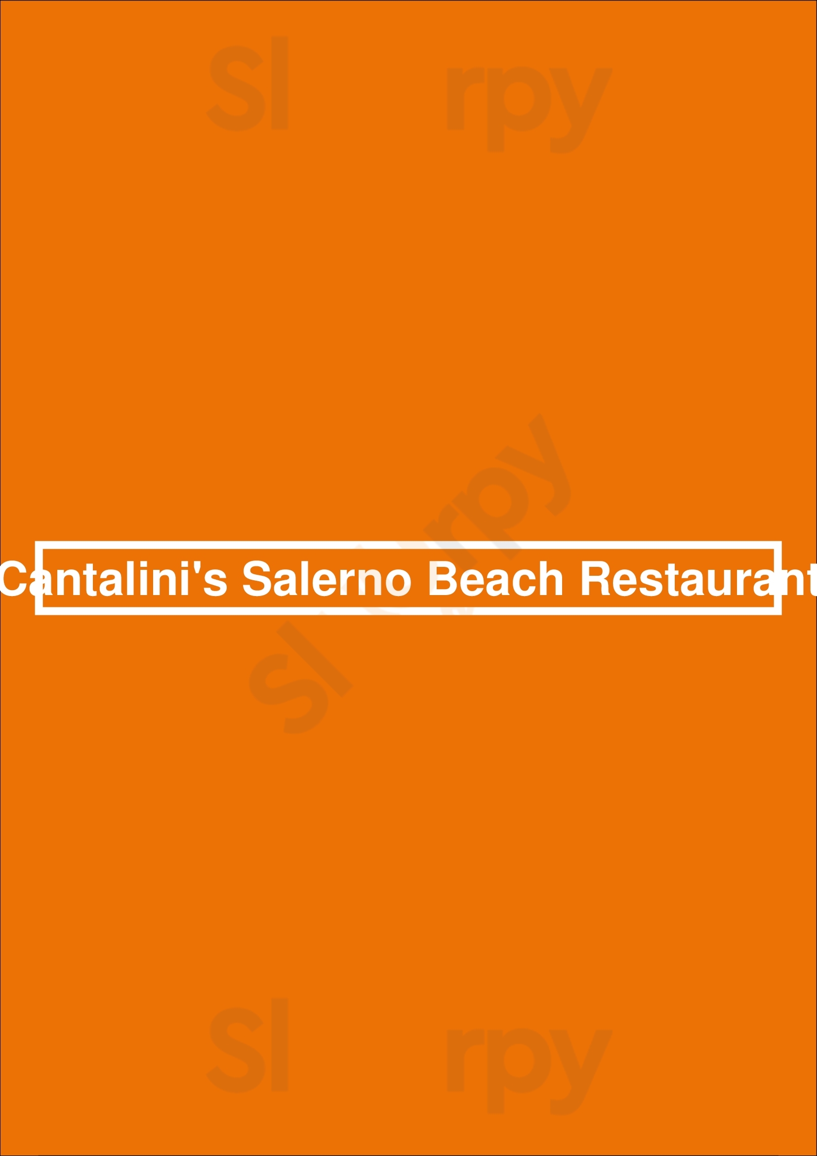 Cantalinis Salerno Beach Restaurant Los Angeles Menu - 1