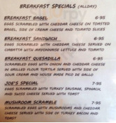 Soundview Cafe menu