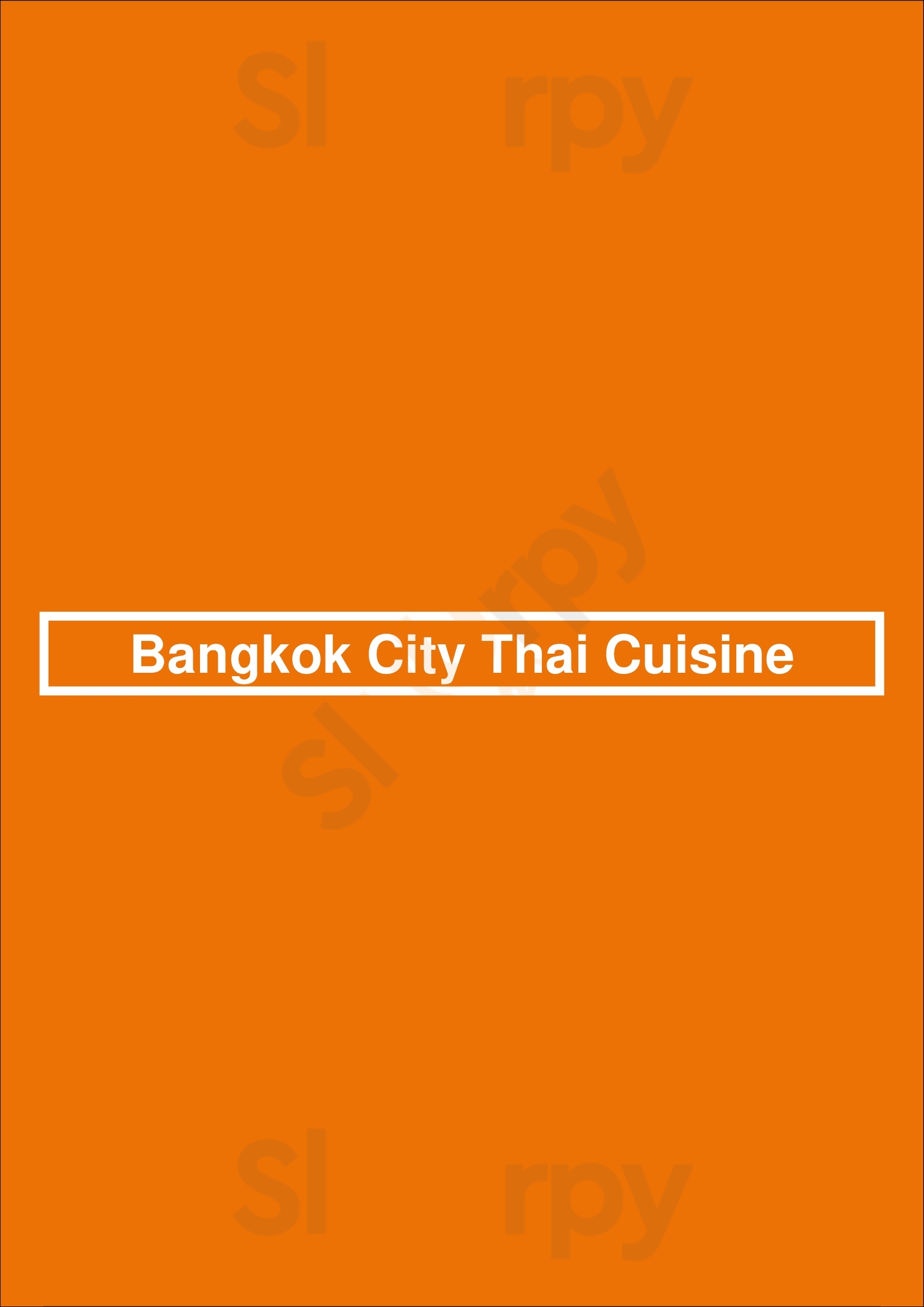 Bangkok City Thai Cuisine Sacramento Menu - 1