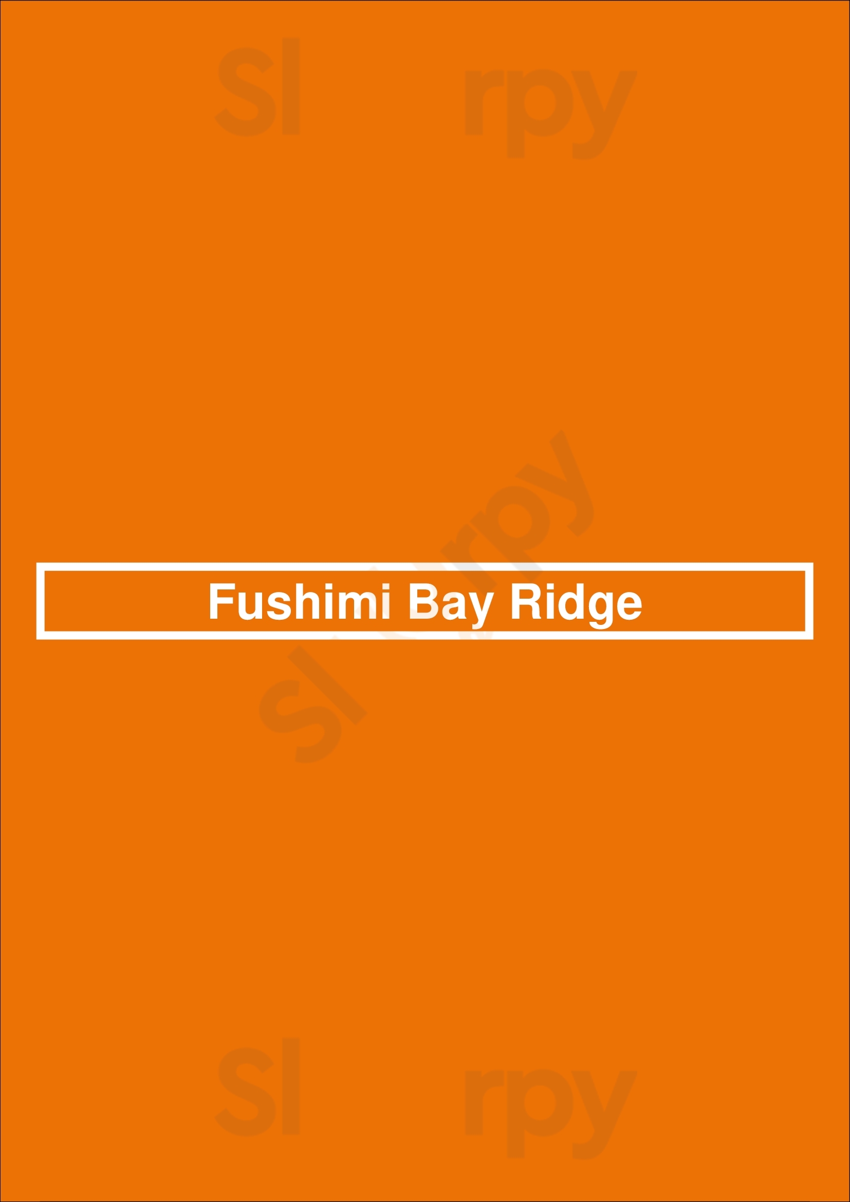 Fushimi Bay Ridge Brooklyn Menu - 1