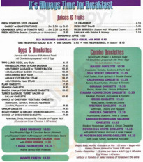 Malibu Diner menu