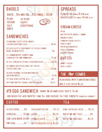 Benchwarmers menu