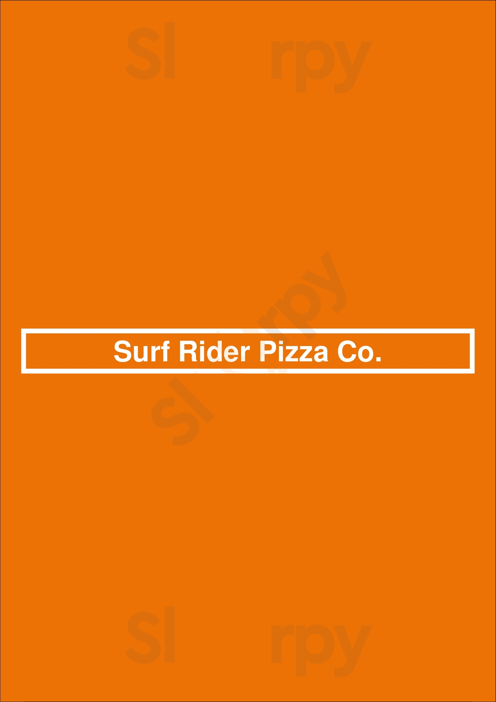 Surf Rider Pizza Co. San Diego Menu - 1