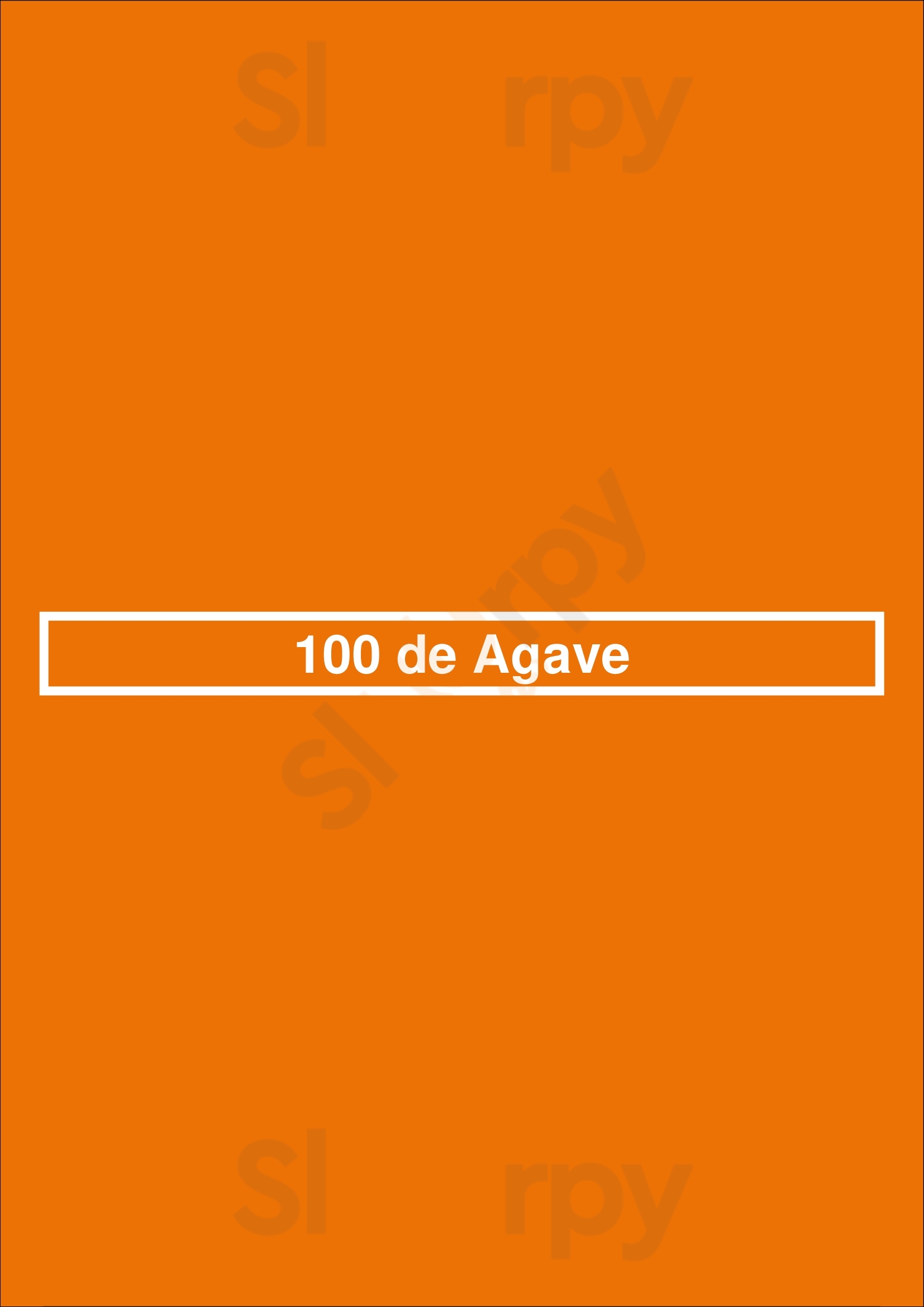 100 De Agave Denver Menu - 1