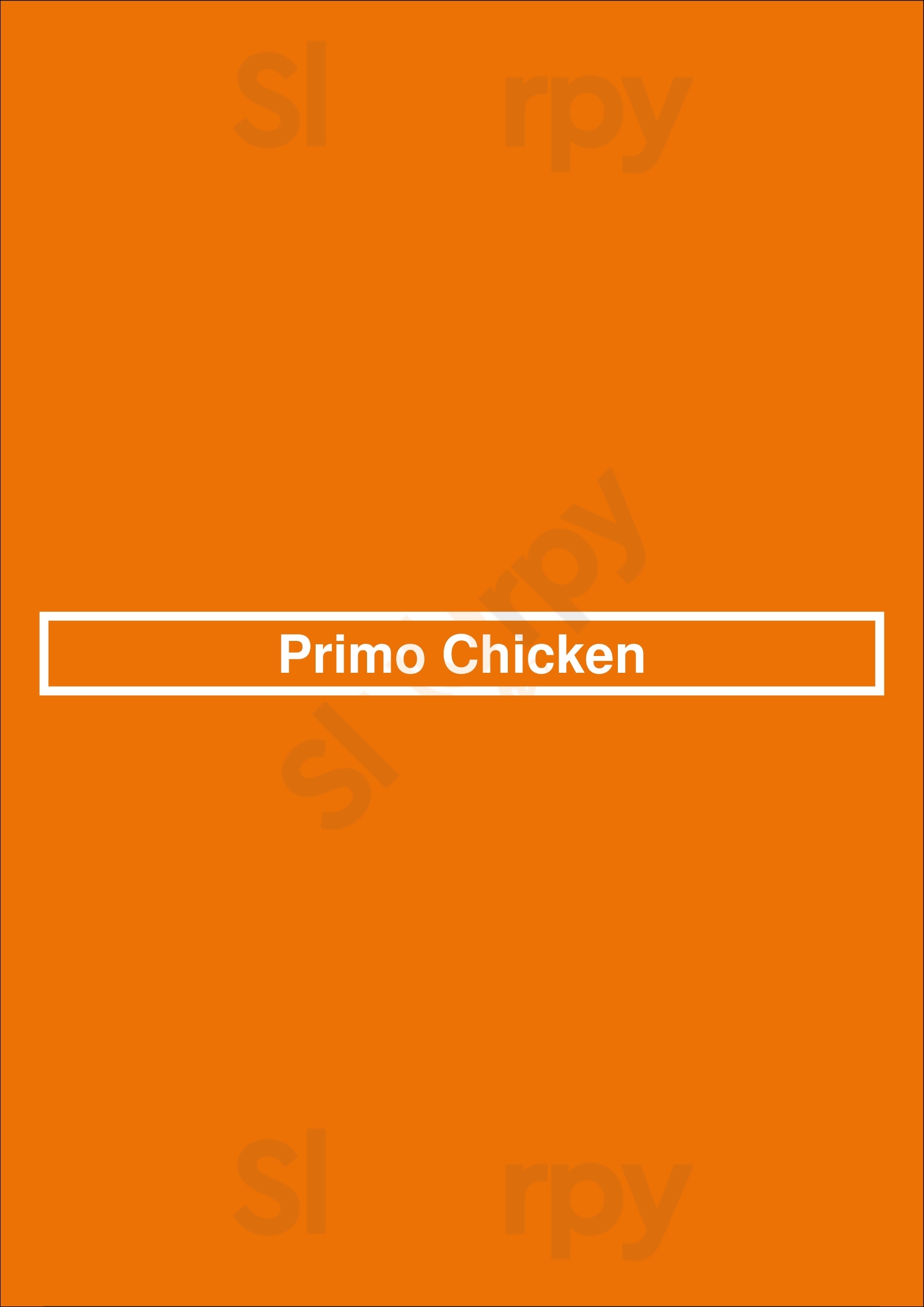 Main Menu - Primo Chicken