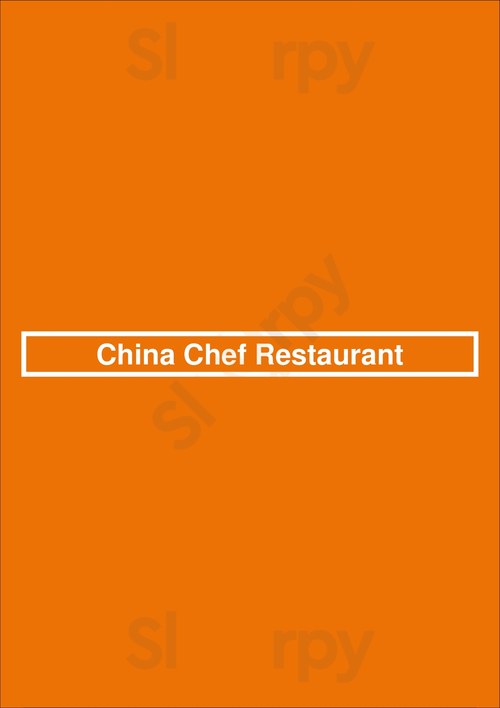 China Chef Restaurant Oklahoma City Menu - 1