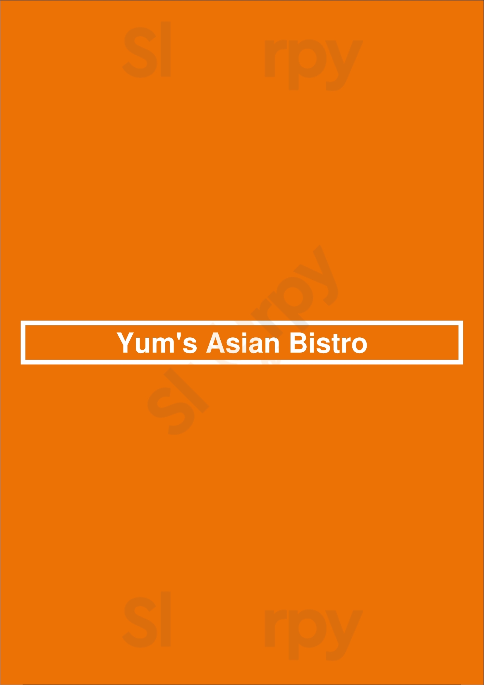 Yum's Asian Bistro Baltimore Menu - 1