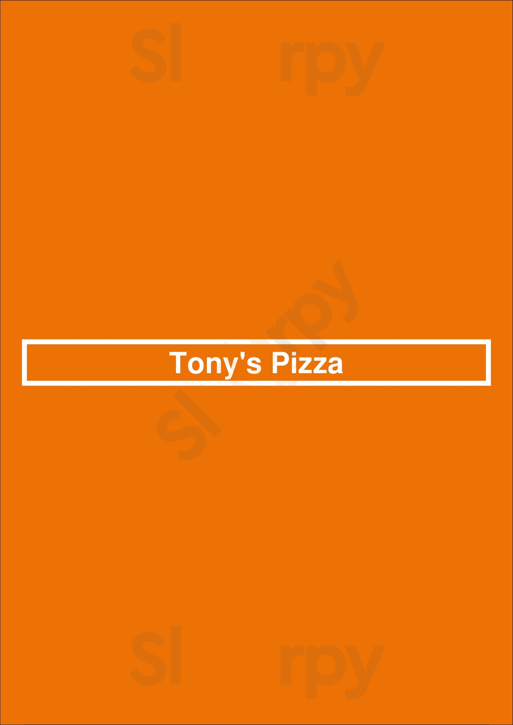 Tony's Pizza Charlotte Menu - 1
