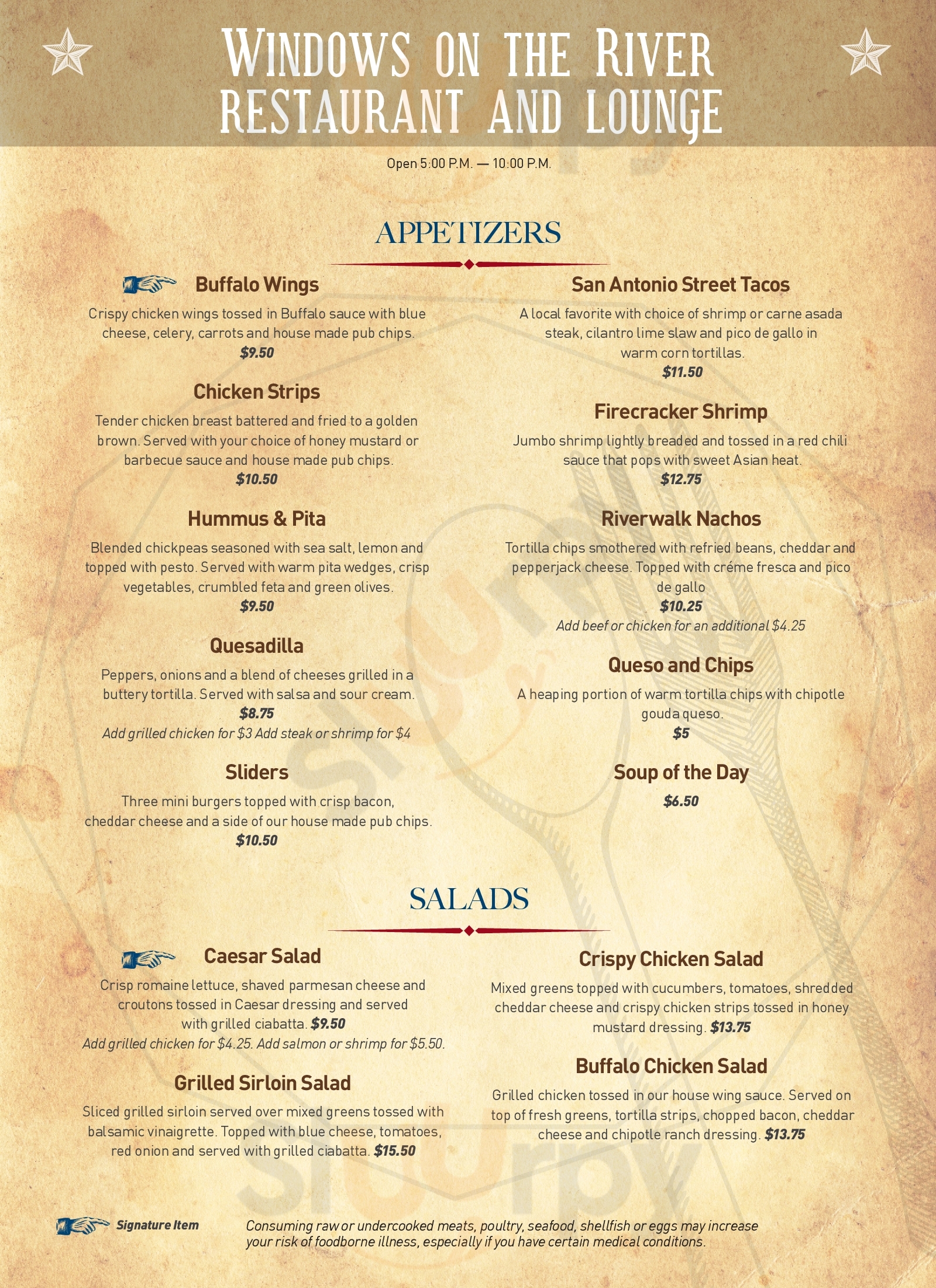 Main Menu - Windows On The River