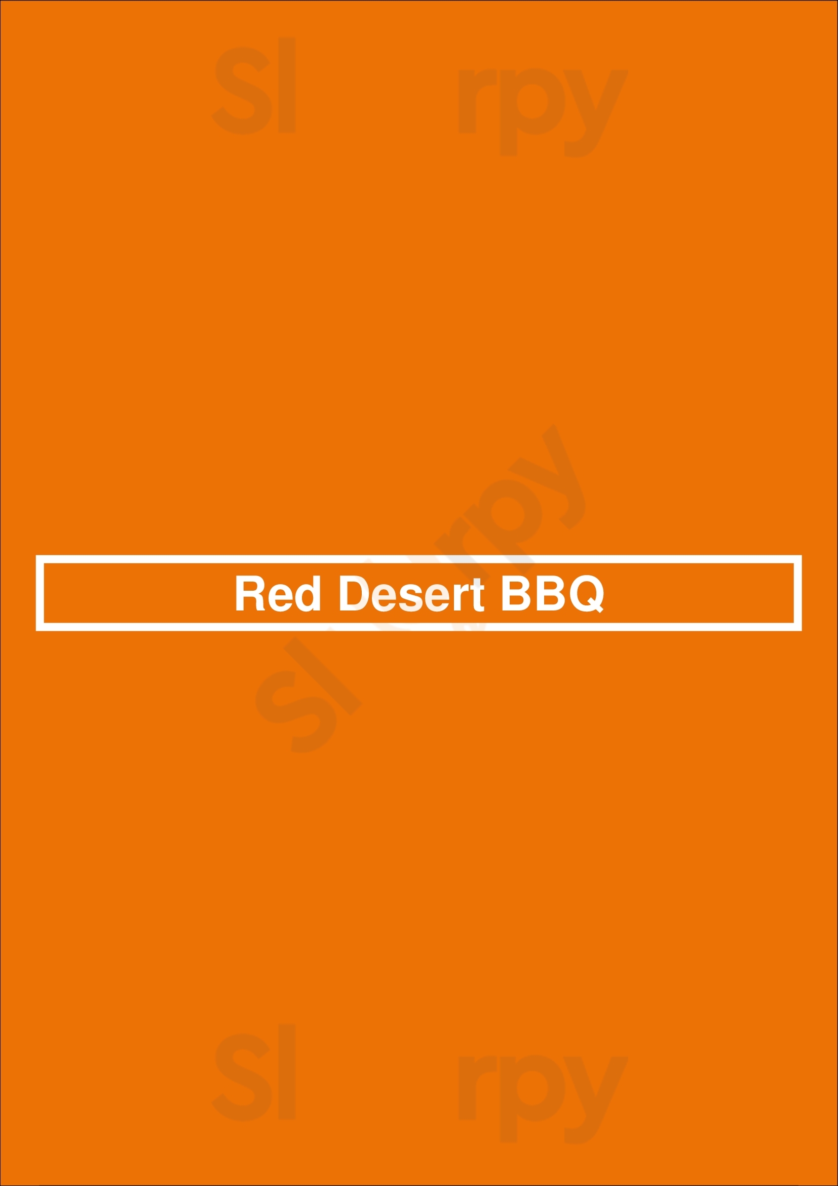 Red Desert Bbq Tucson Menu - 1