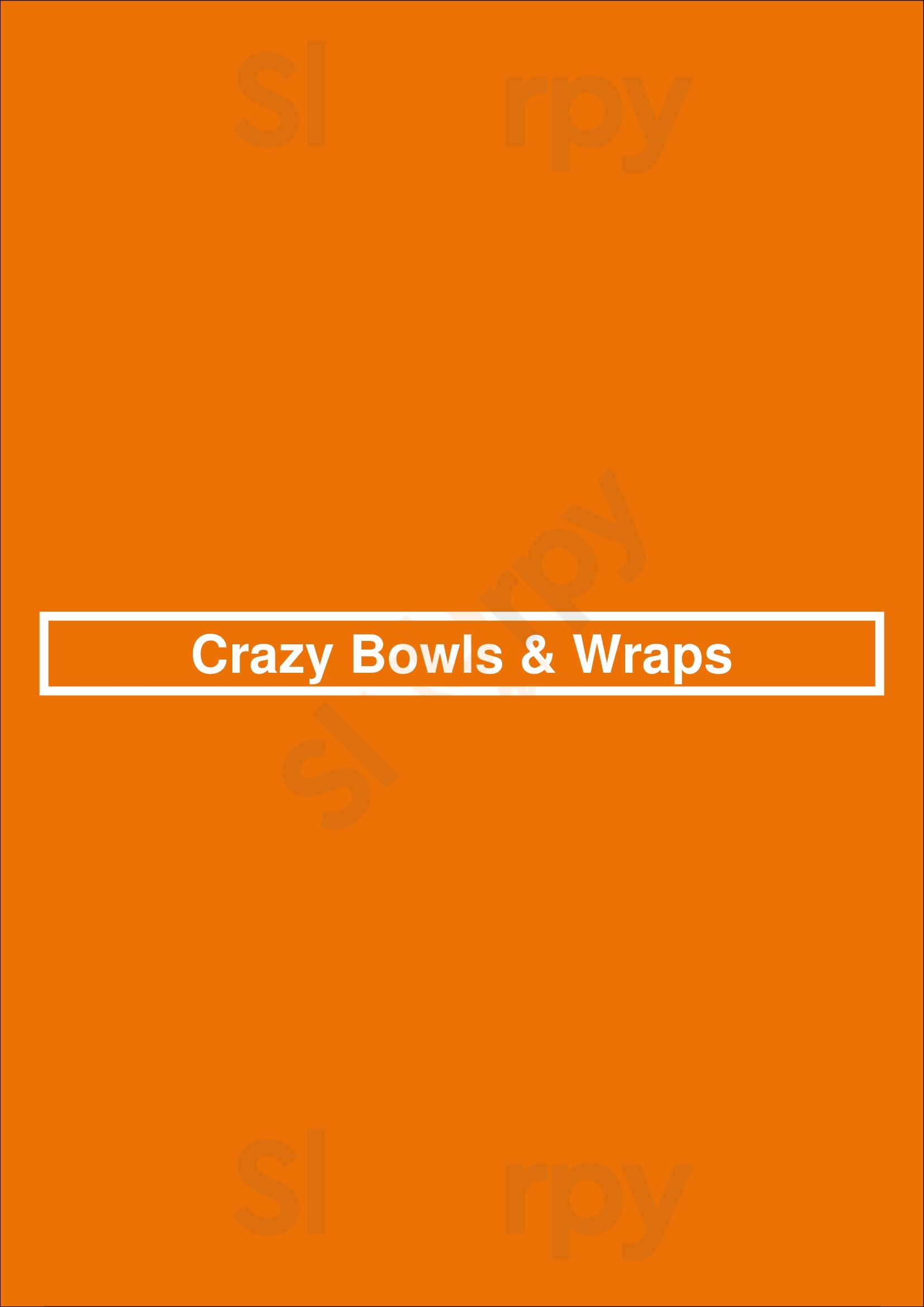 Crazy Bowls & Wraps Saint Louis Menu - 1