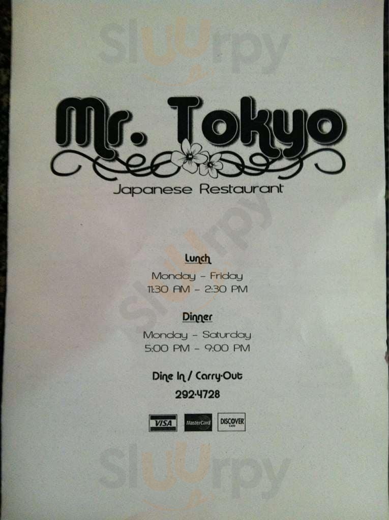 Mr Tokyo Incorporated Albuquerque Menu - 1