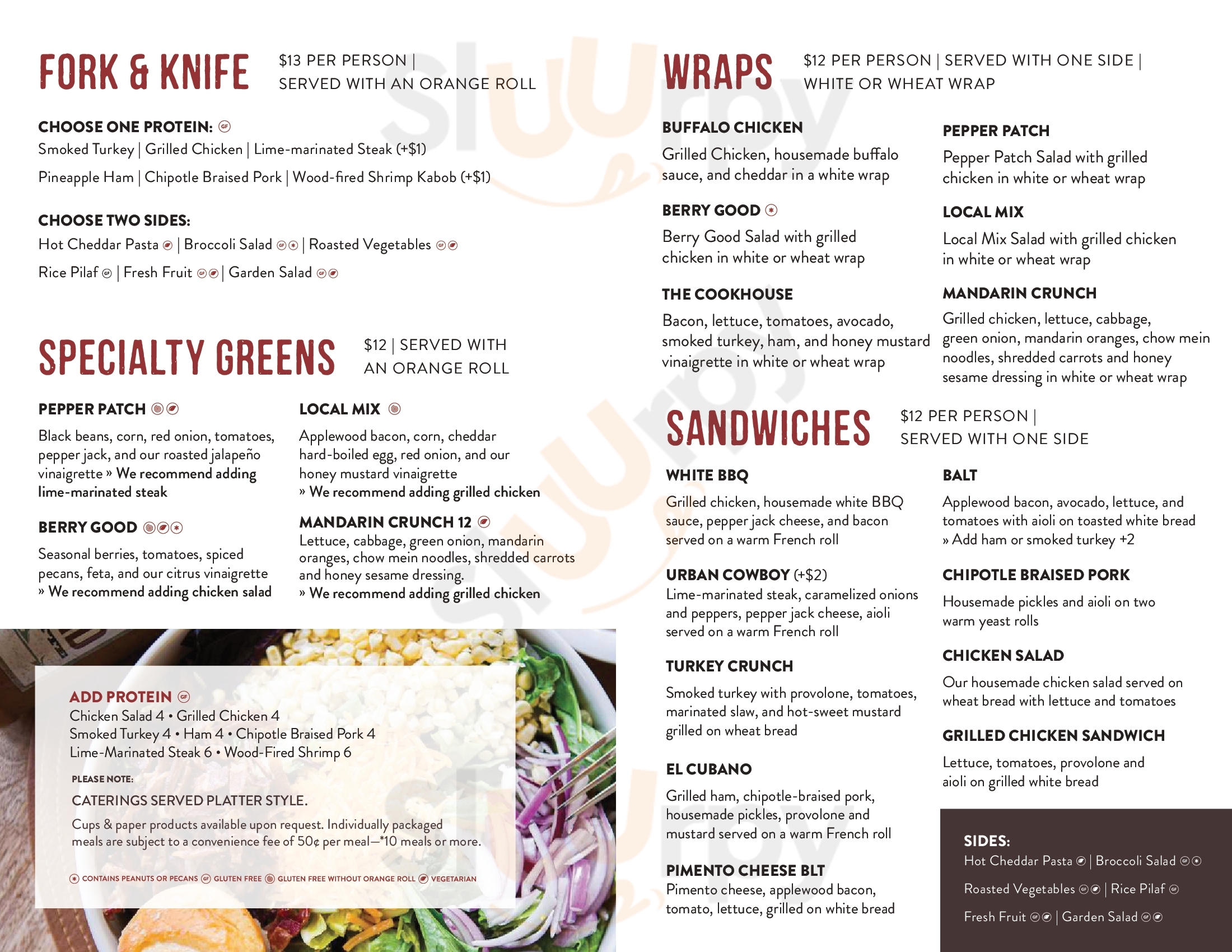 Main Menu - Urban Cookhouse
