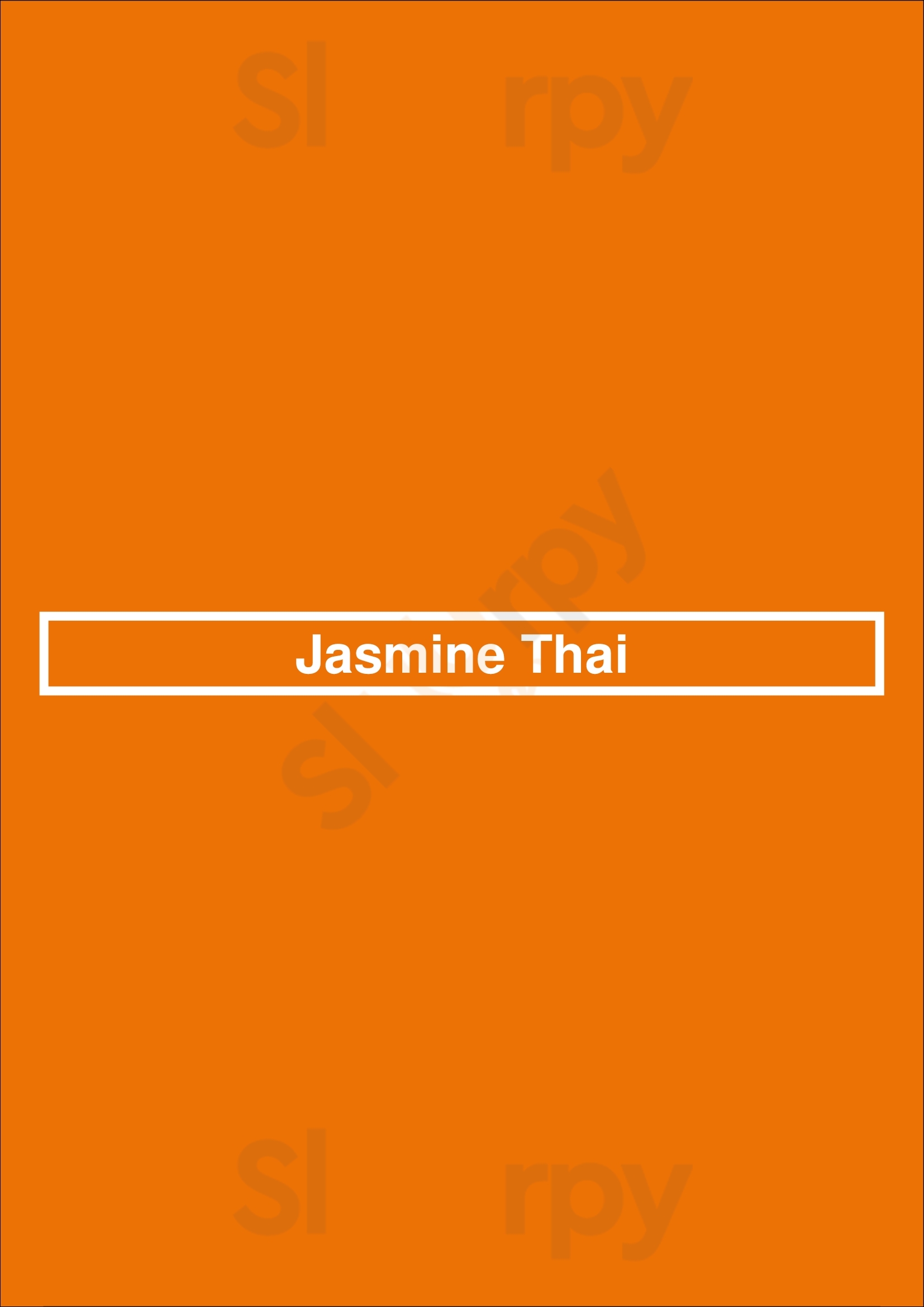 Jasmine Thai San Jose Menu - 1