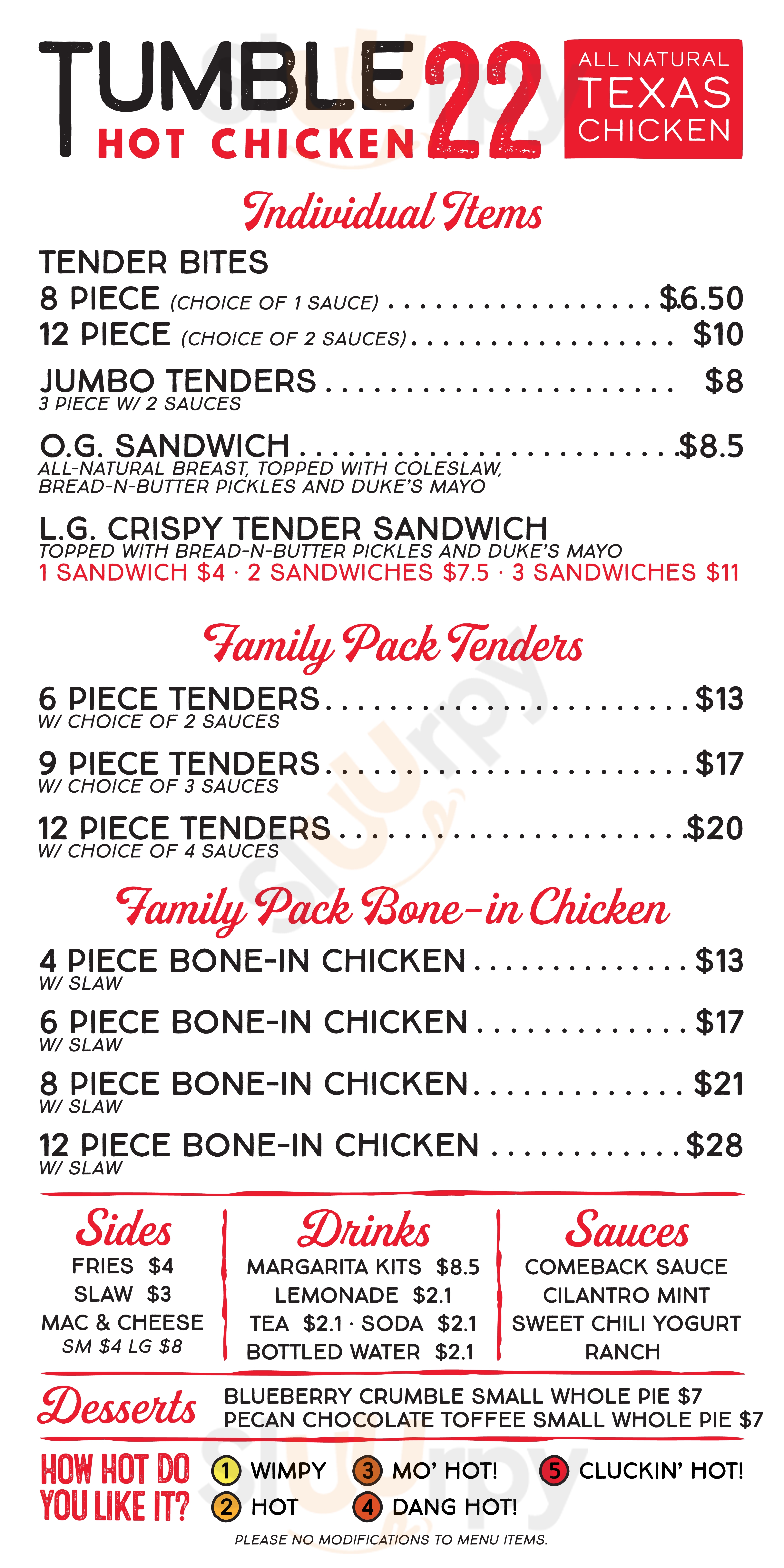 Main Menu - T22 Chicken Joint