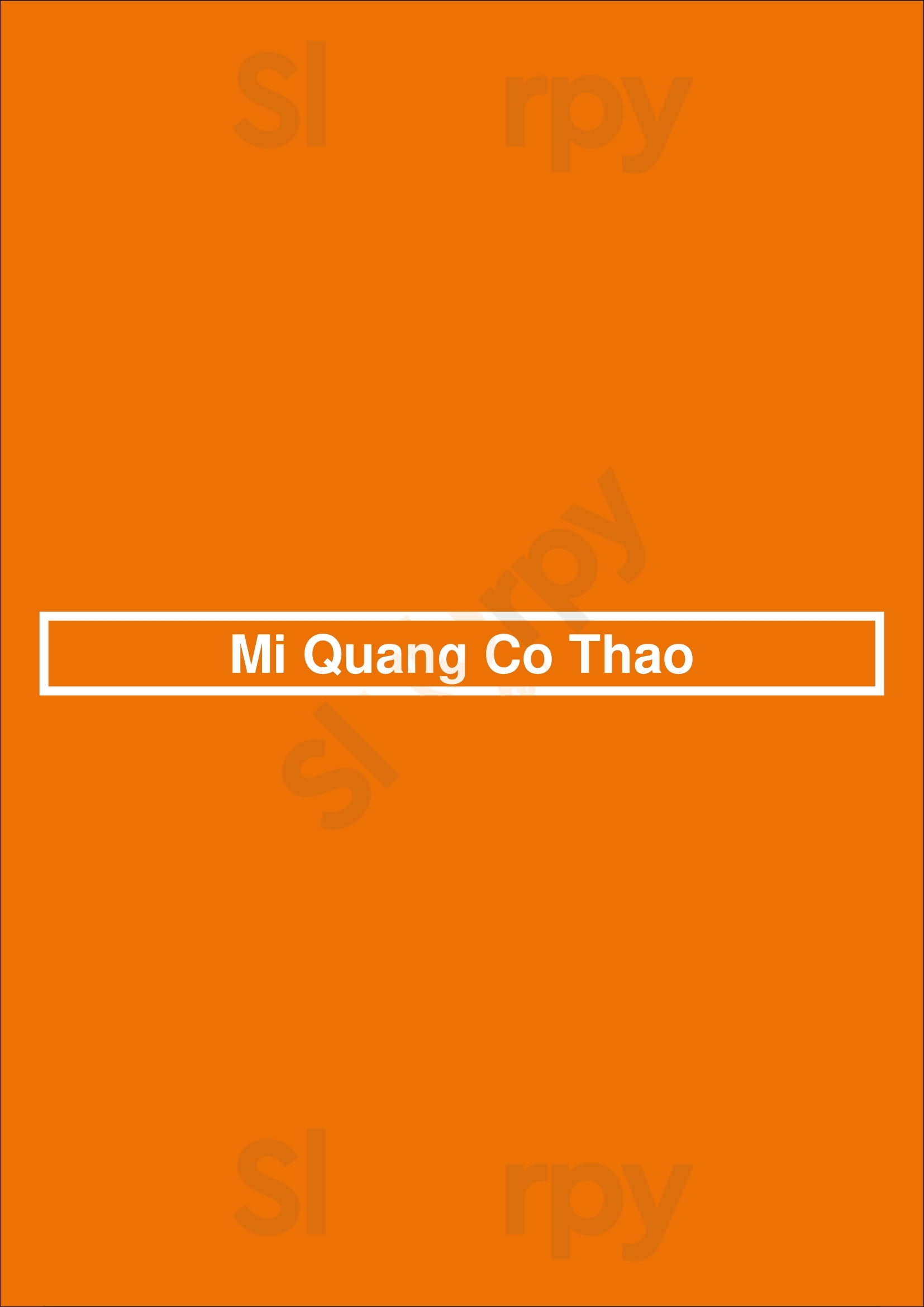 Mi Quang Co Thao San Jose Menu - 1