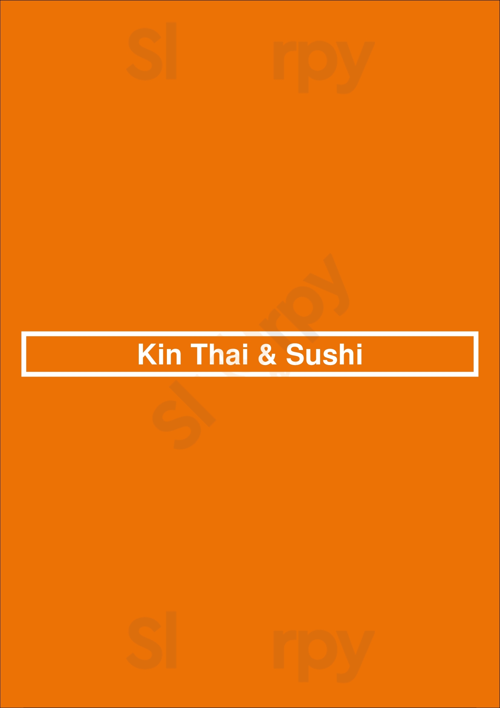 Kin Thai & Sushi San Antonio Menu - 1