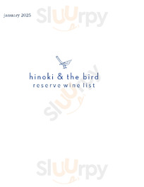 Hinoki & The Bird menu