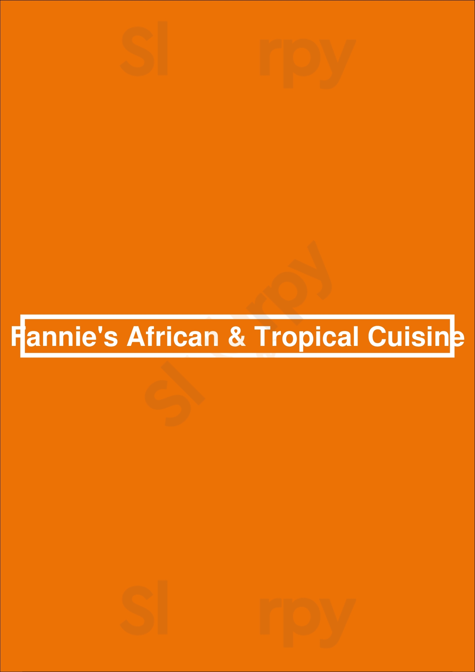Fannie's African & Tropical Cuisine Kansas City Menu - 1