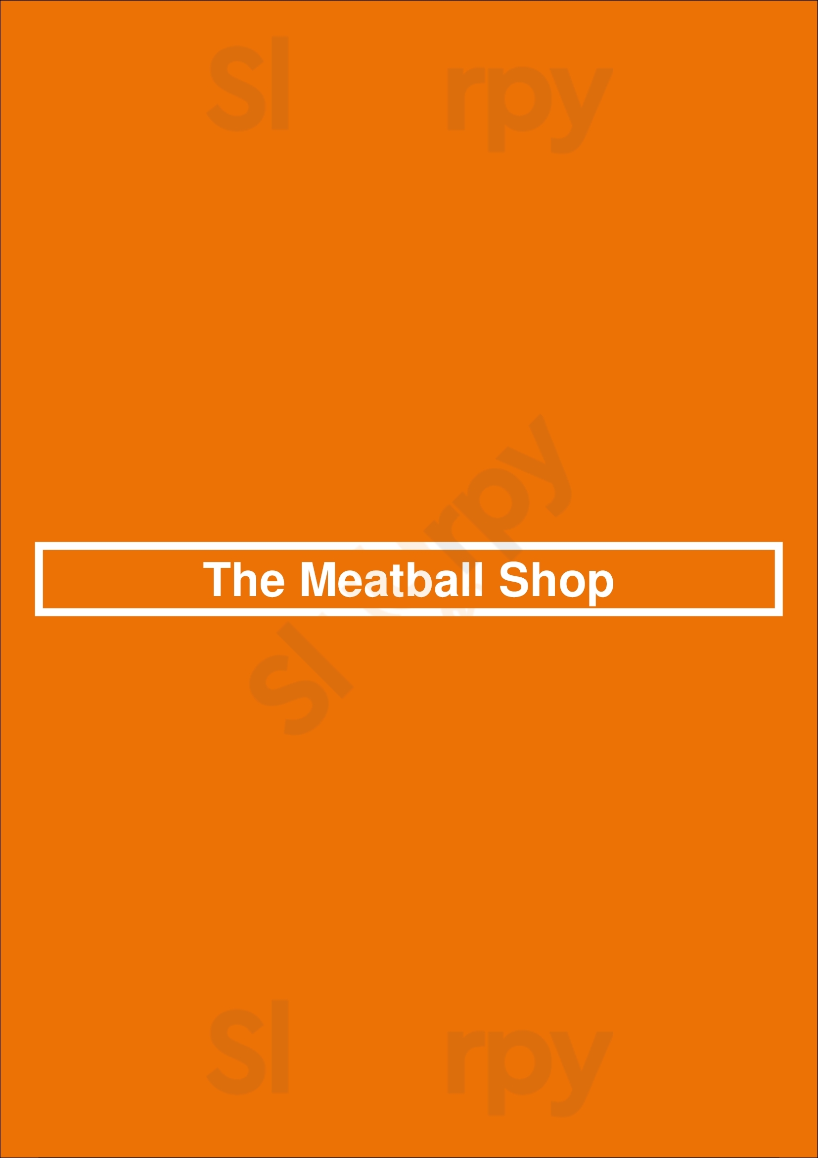The Meatball Shop New York City Menu - 1