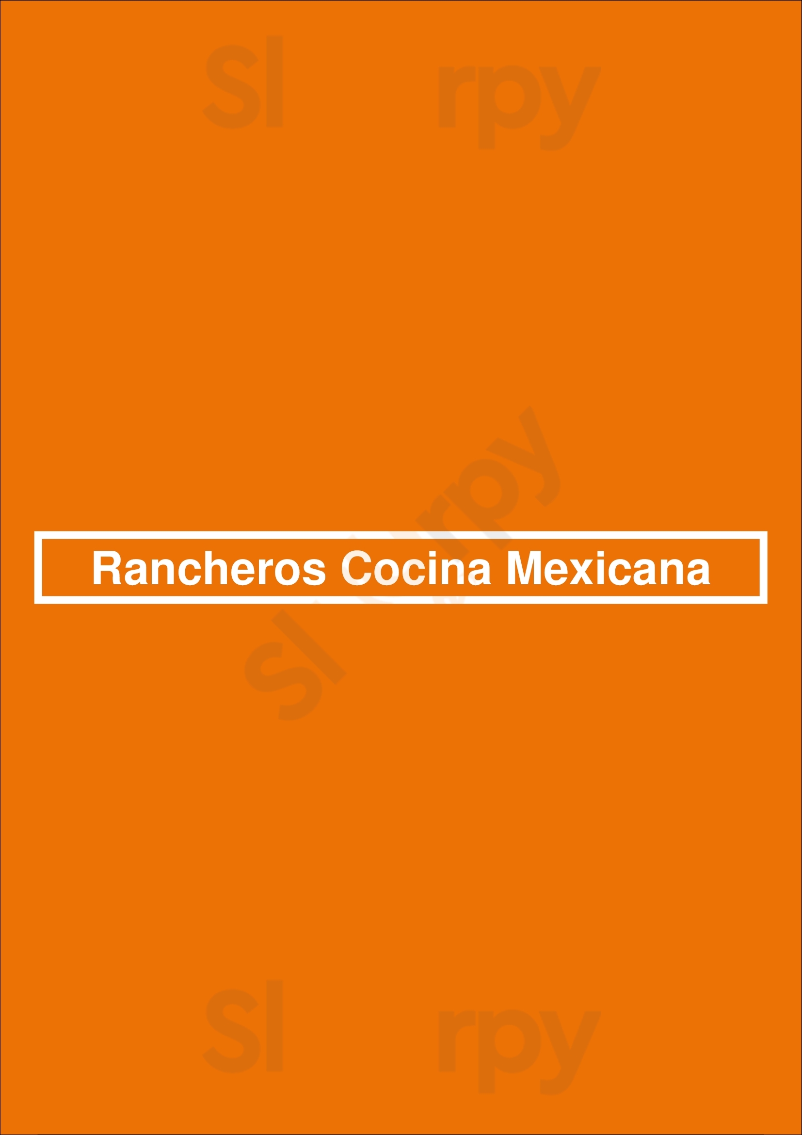 Rancheros Cocina Mexicana Cincinnati Menu - 1