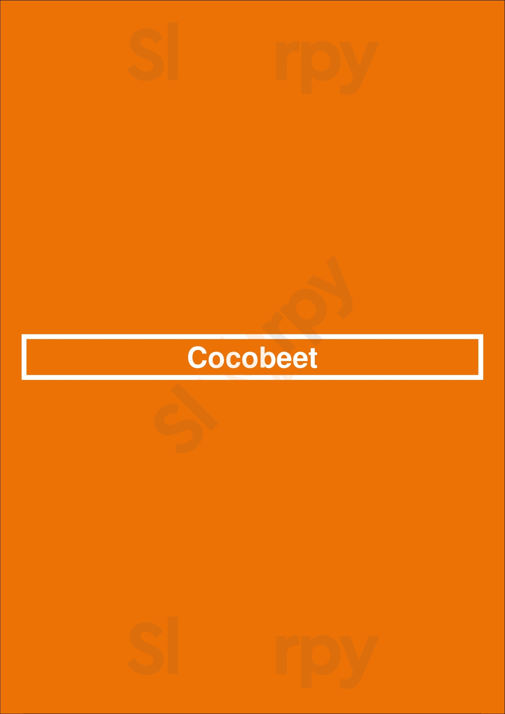 Cocobeet Boston Menu - 1