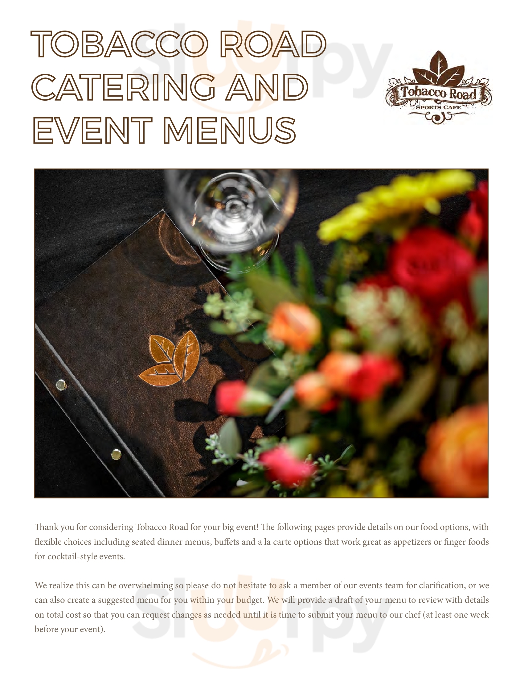 Tobacco Road Sports Cafe Raleigh Menu - 1