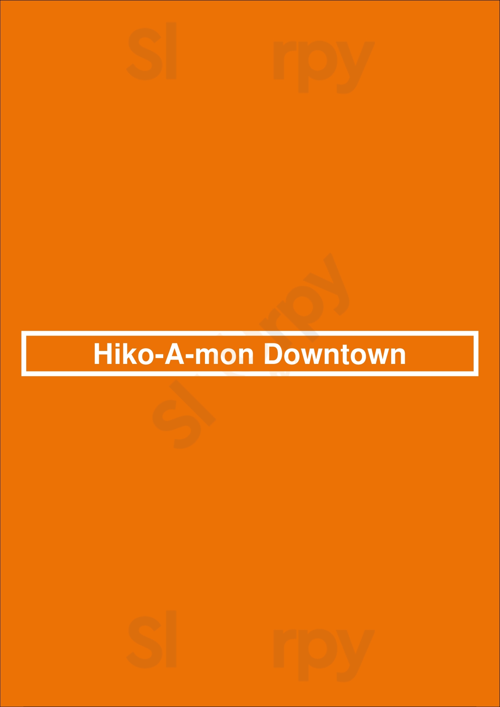 Hiko-a-mon Downtown Louisville Menu - 1