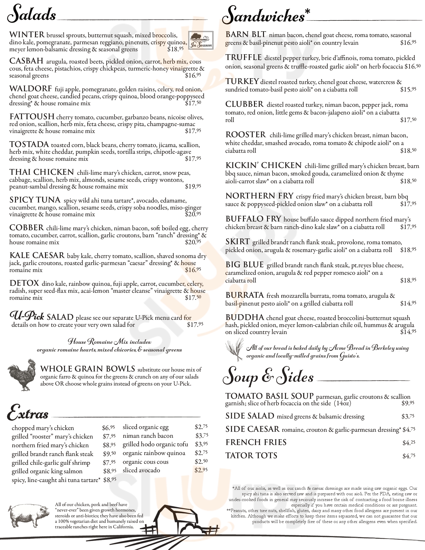 Main Menu - Blue Barn Gourmet