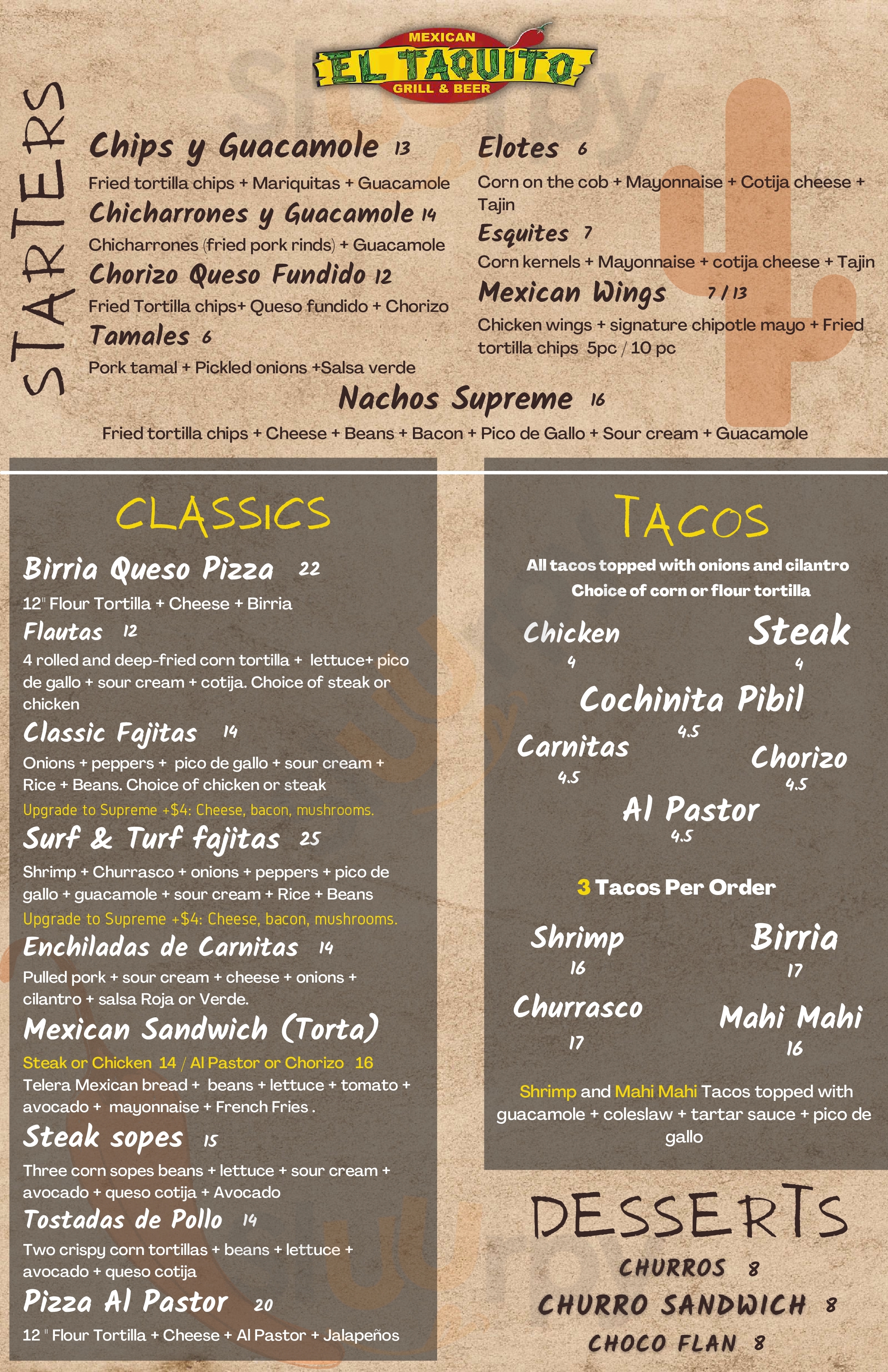 Main Menu - El Taquito