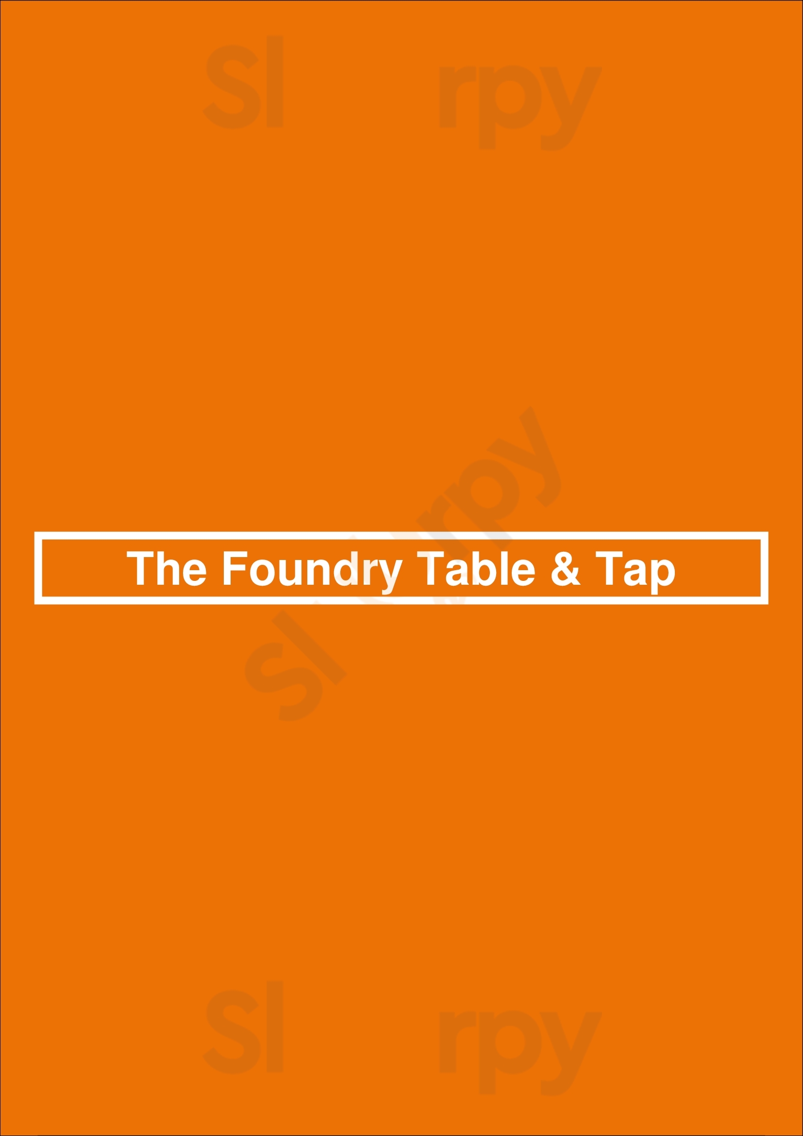 The Foundry Table & Tap Pittsburgh Menu - 1