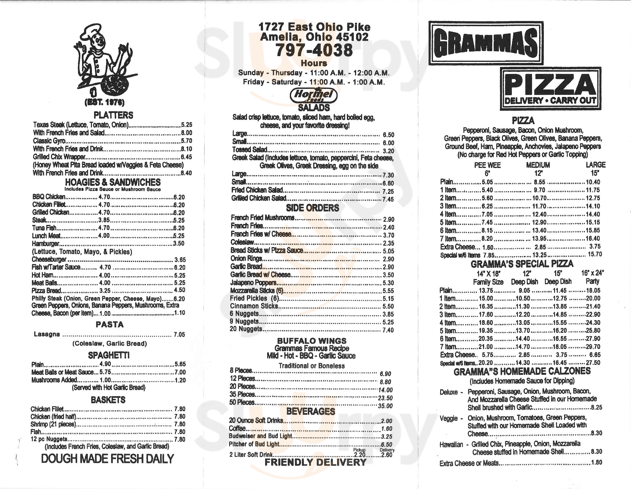 Gramma's Pizza Cincinnati Menu - 1