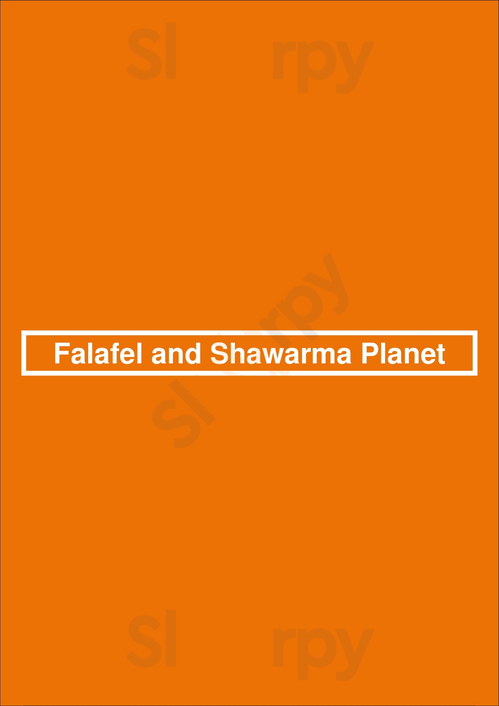 Falafel & Shawarma Planet Sacramento Menu - 1