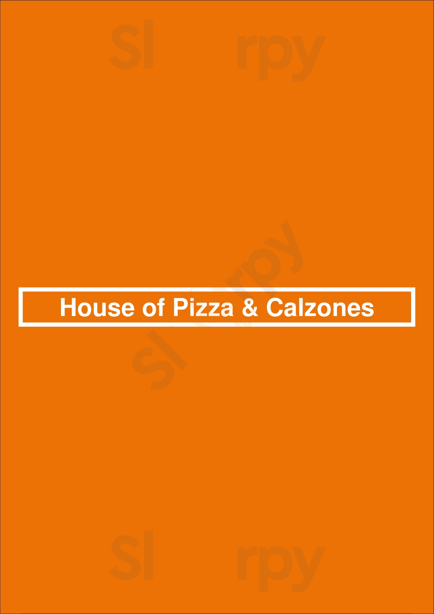 House Of Pizza & Calzones Brooklyn Menu - 1