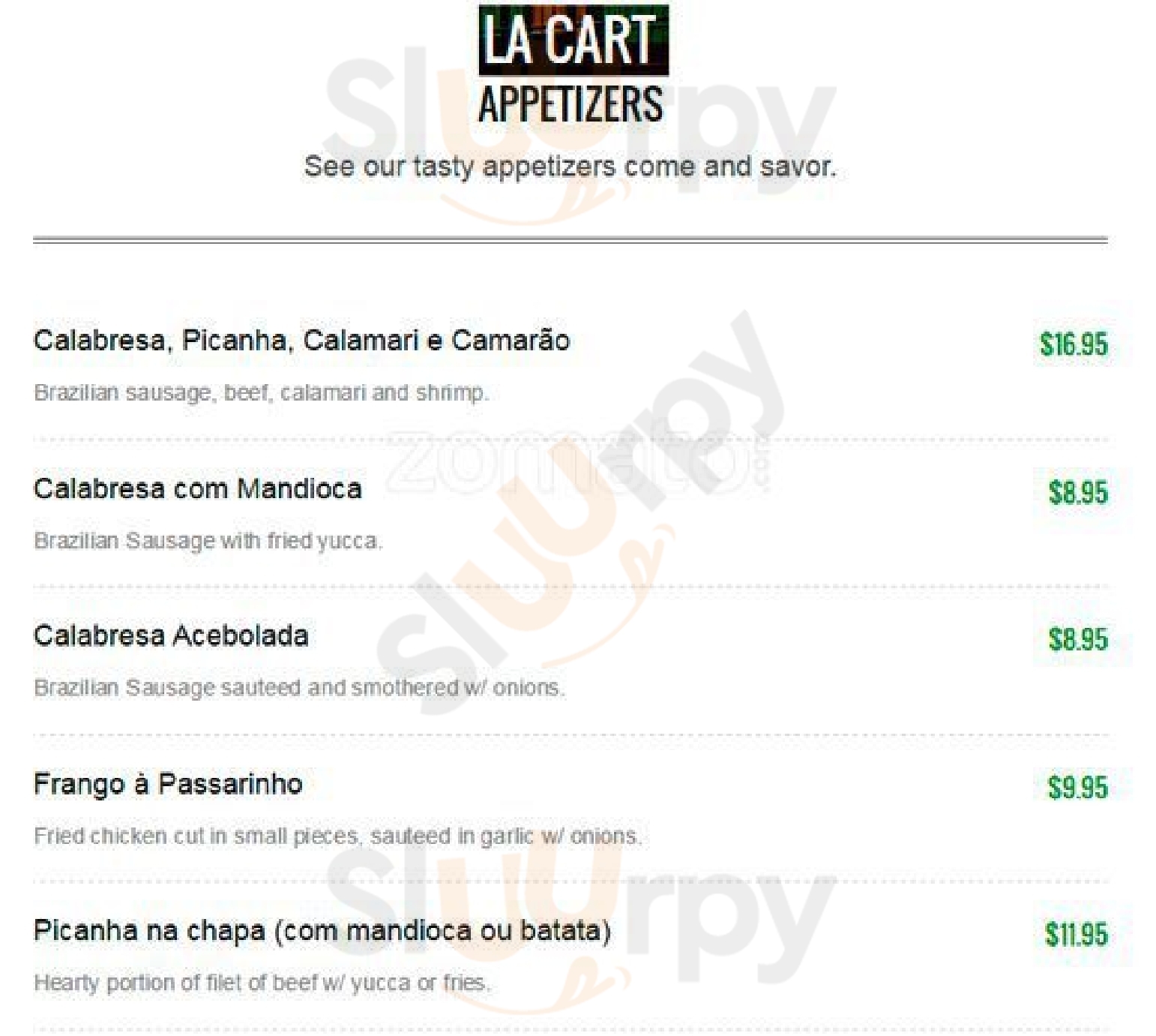Main Menu - Oliveira's