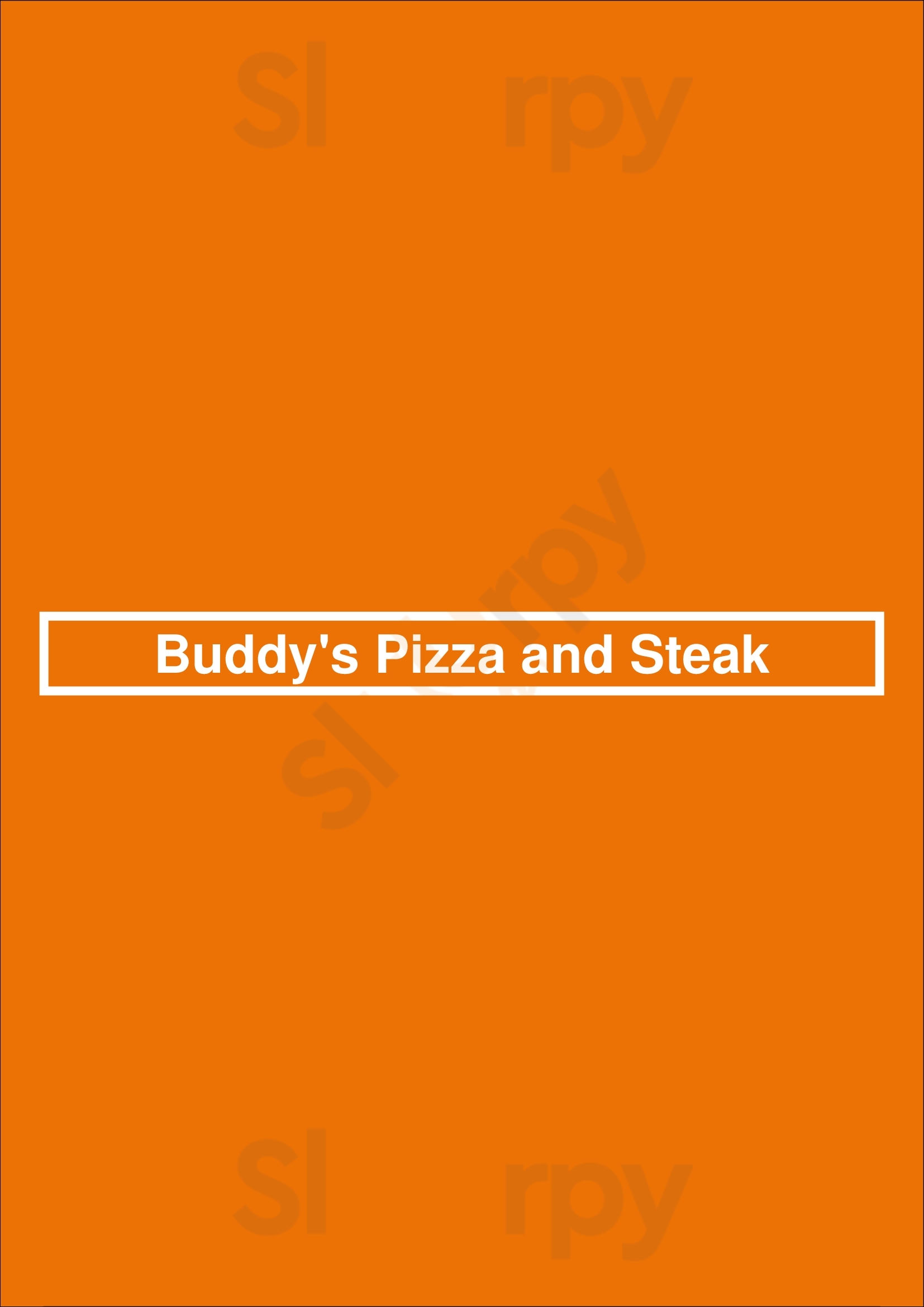 Buddy's Pizza And Steak Milwaukee Menu - 1