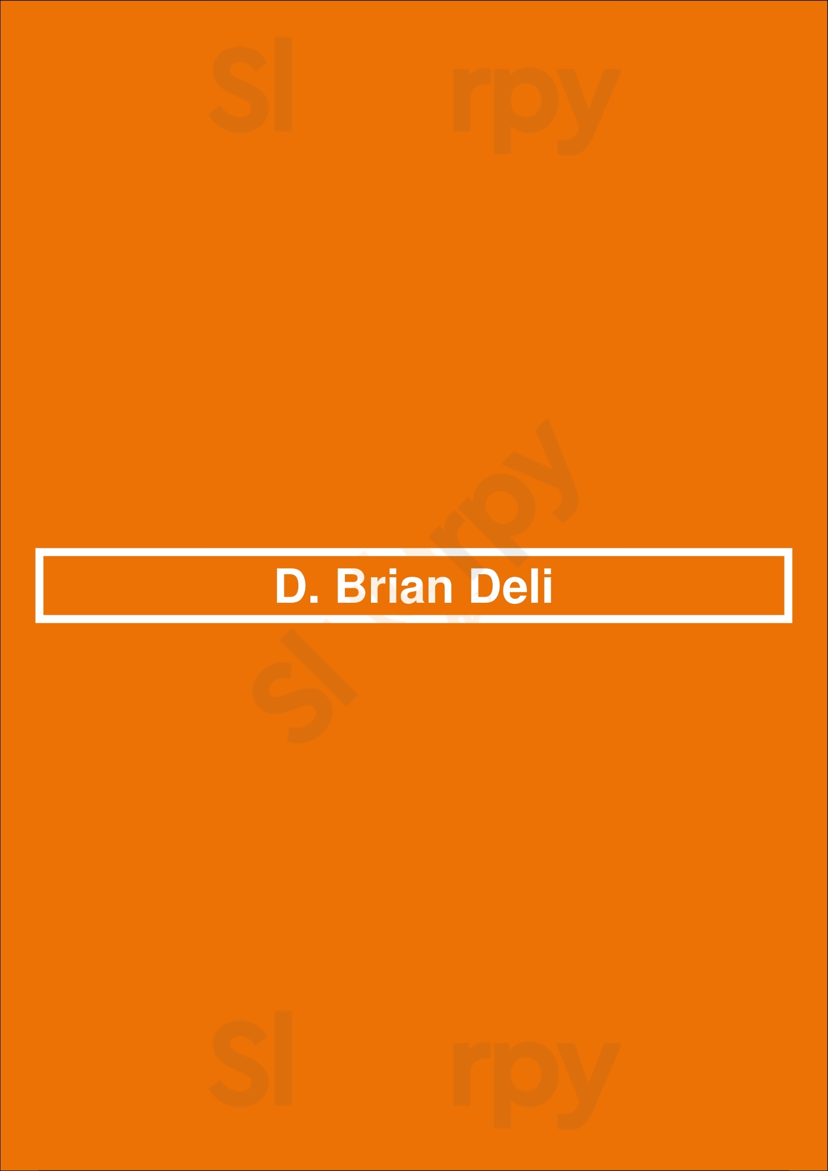 D. Brian Deli Minneapolis Menu - 1