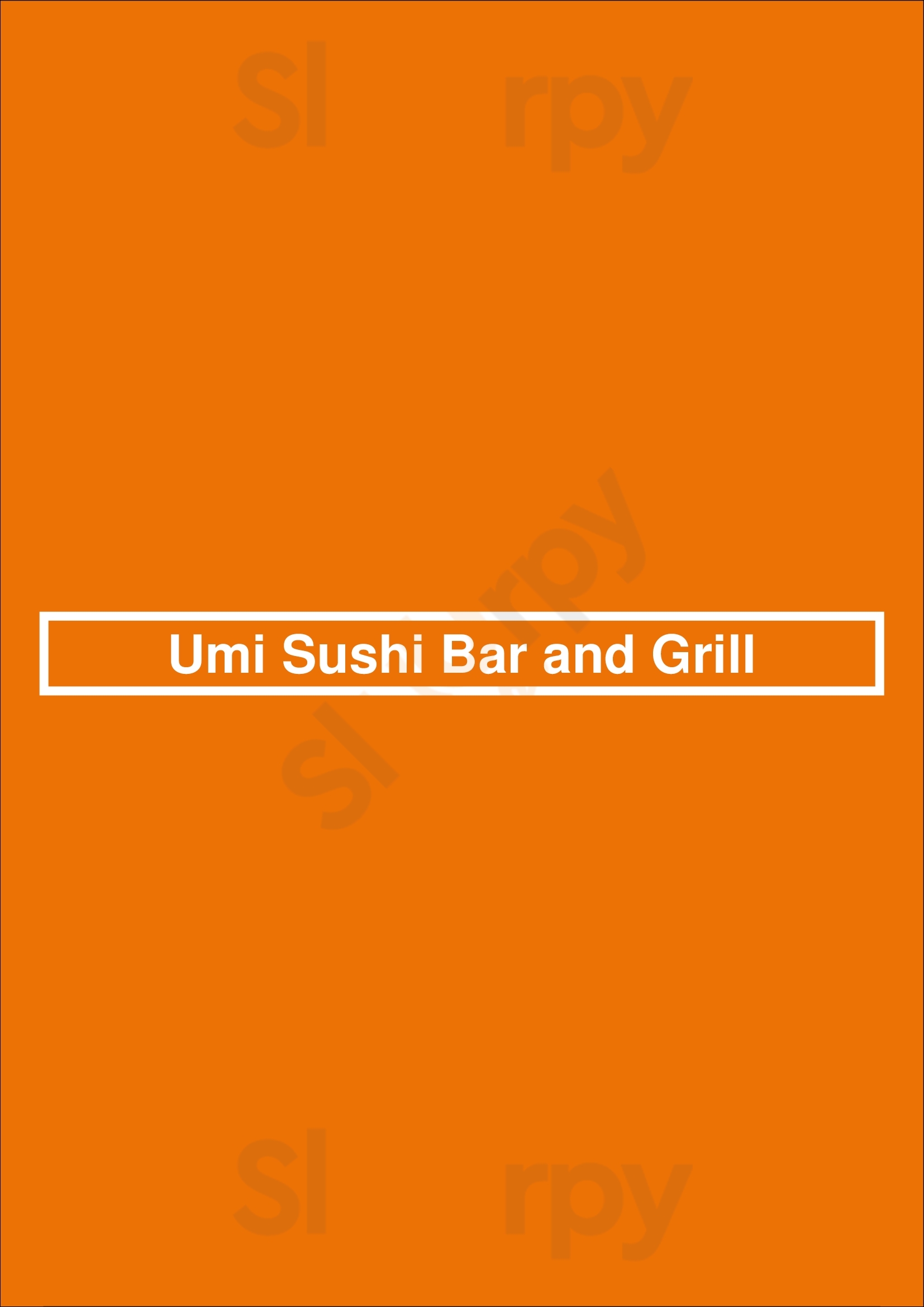 Umi Sushi Bar & Grill Austin Menu - 1