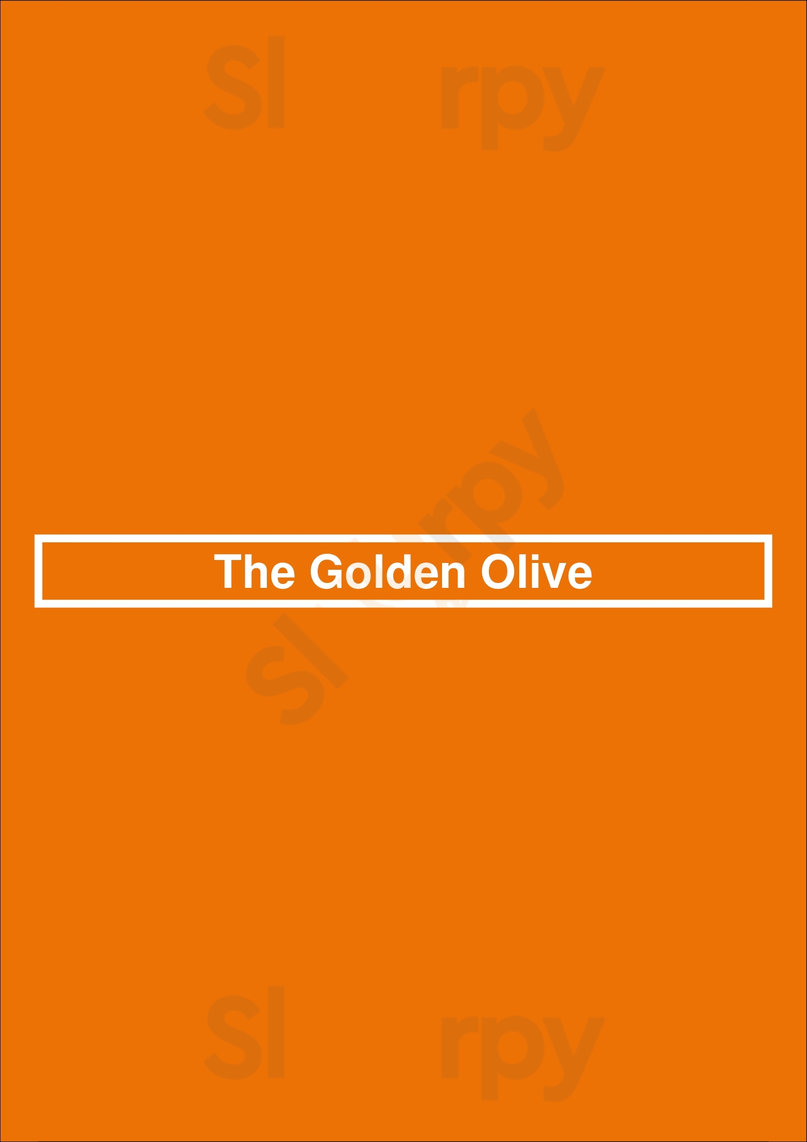 The Golden Olive Seattle Menu - 1