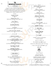 Boeufhaus menu