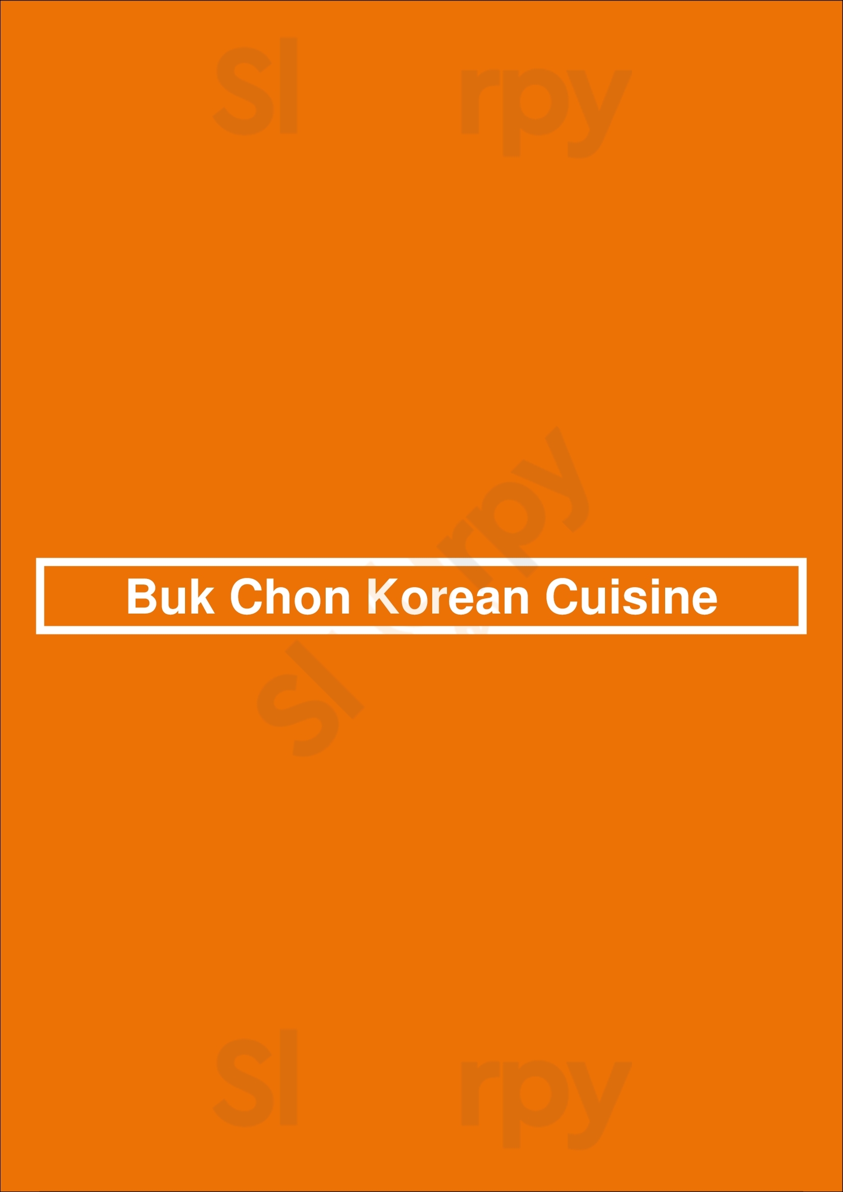 Buk Chon Korean Cuisine Philadelphia Menu - 1