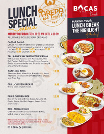 Bocas Grill menu