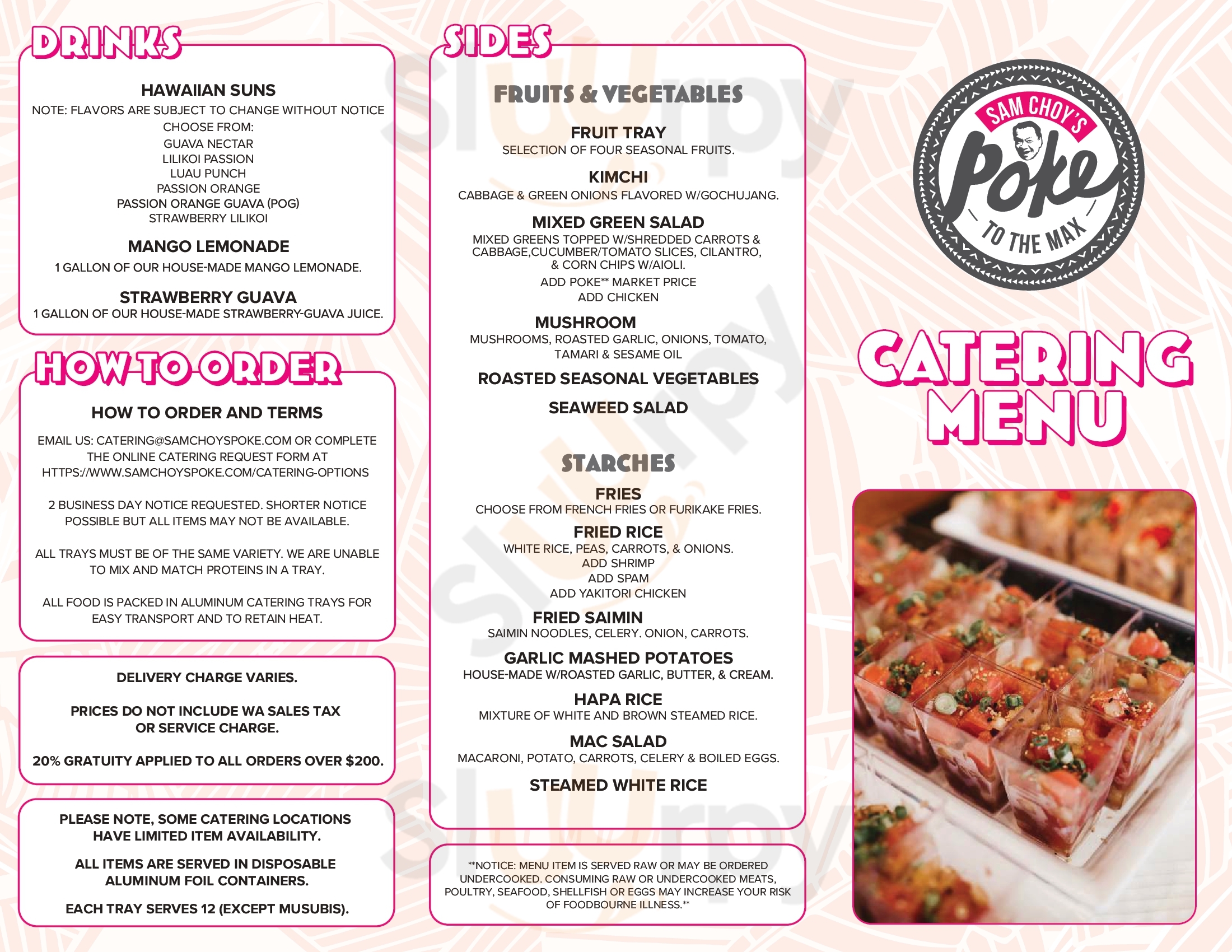 Main Menu - Sam Choy's Poke To The Max