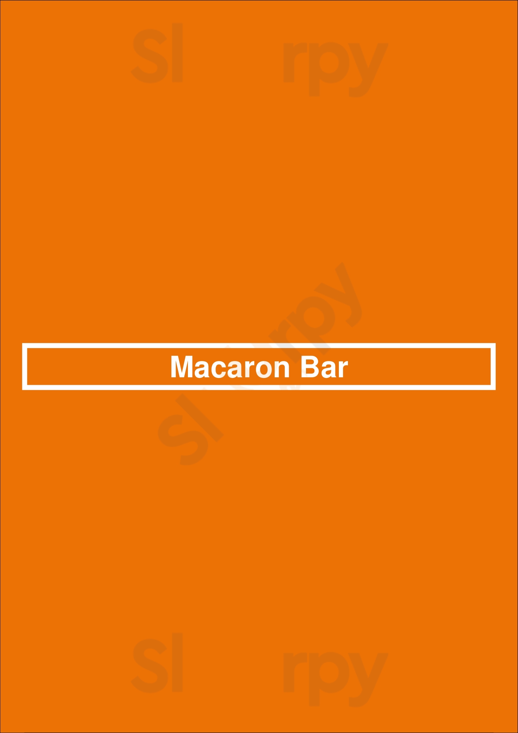 Main Menu - Macaron Bar