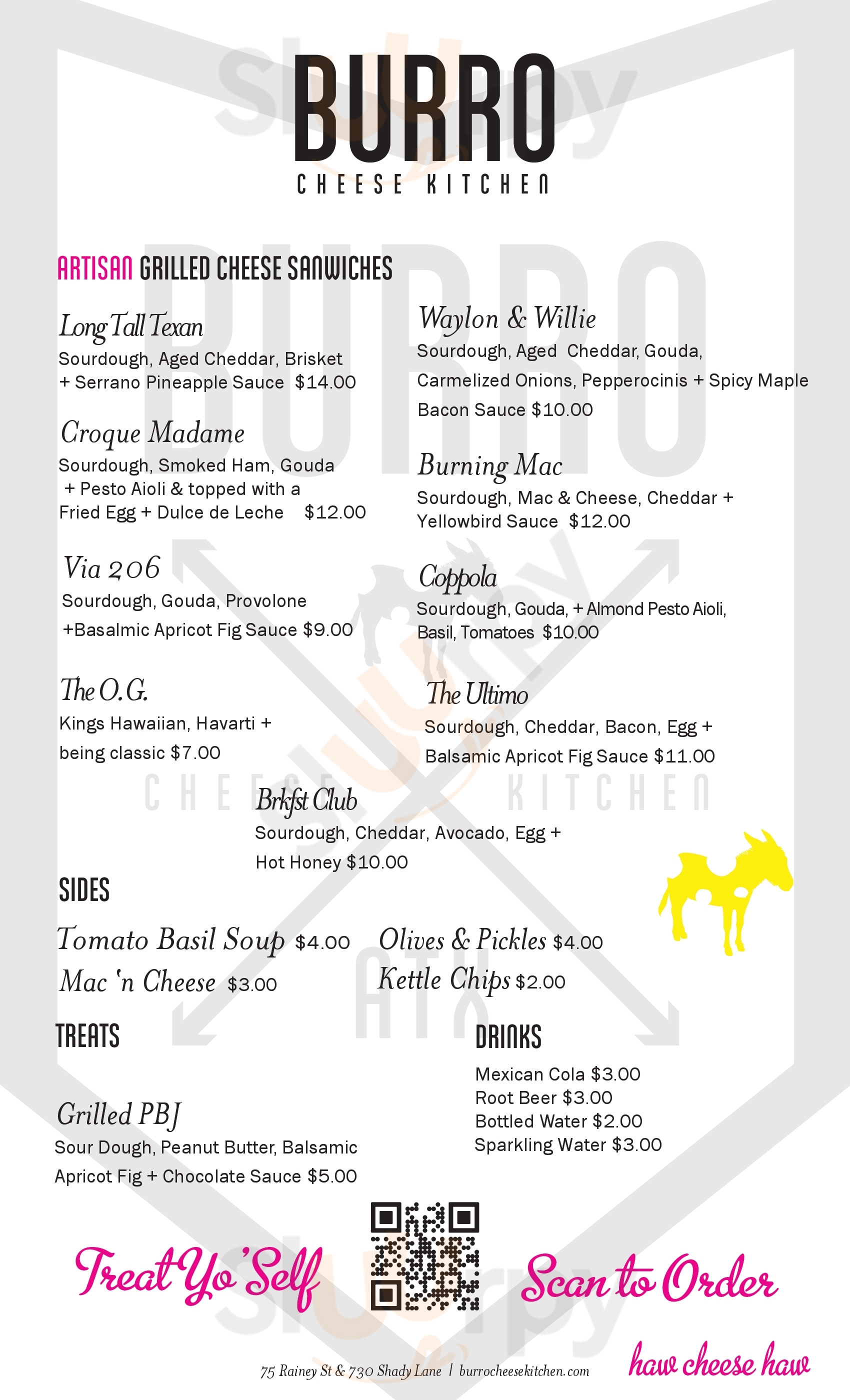 Burro Cheese Kitchen Austin Menu - 1