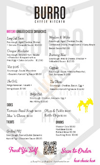 Burro Cheese Kitchen menu