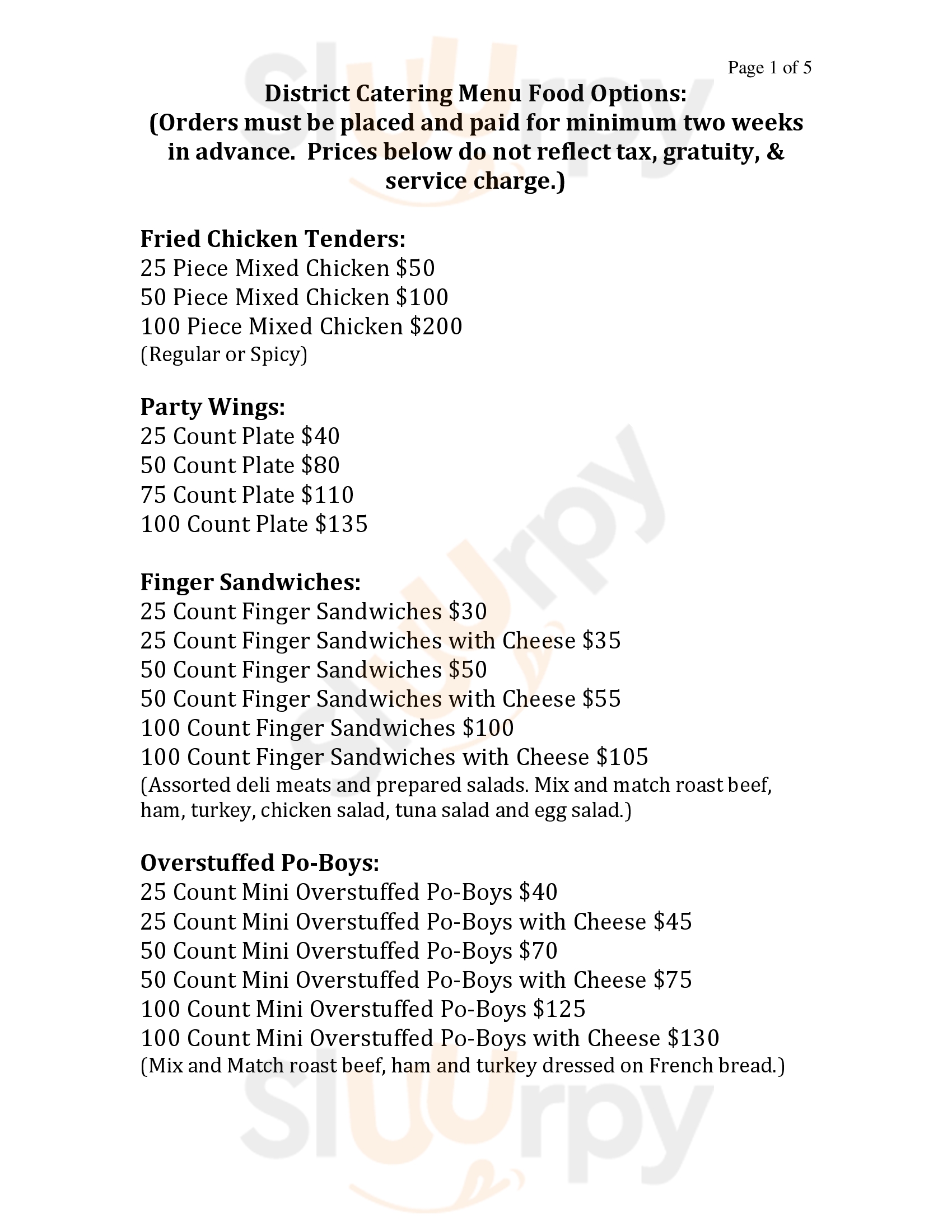 Main Menu - The District