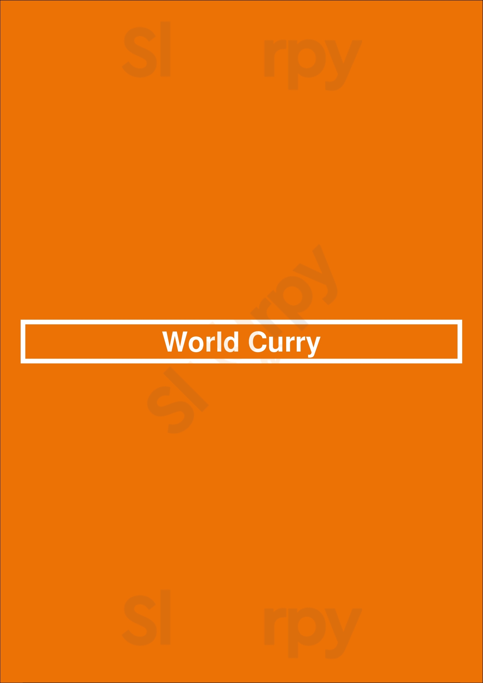 World Curry San Diego Menu - 1